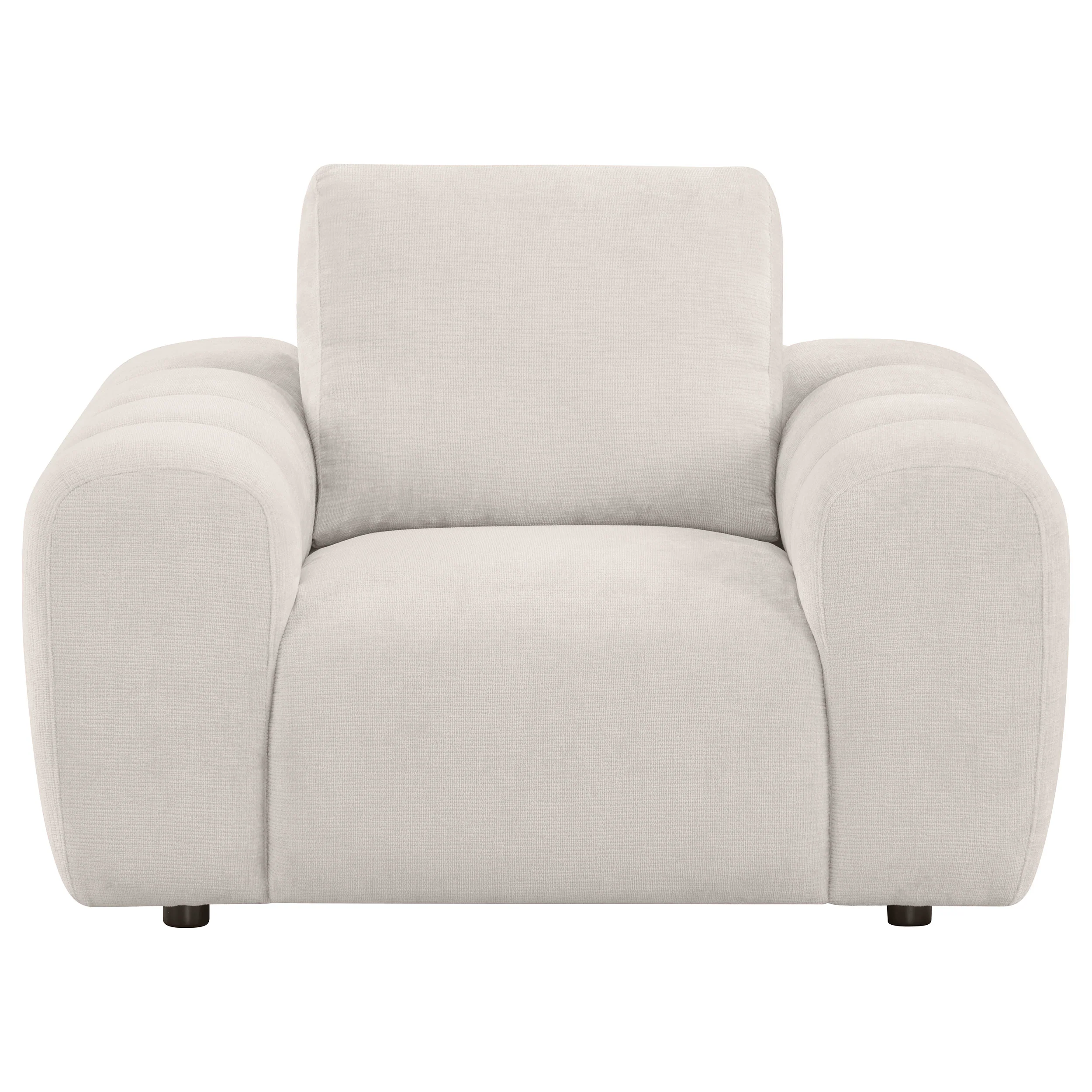 Burnett Ivory Chenille Upholstered Accent Chair - Image 2