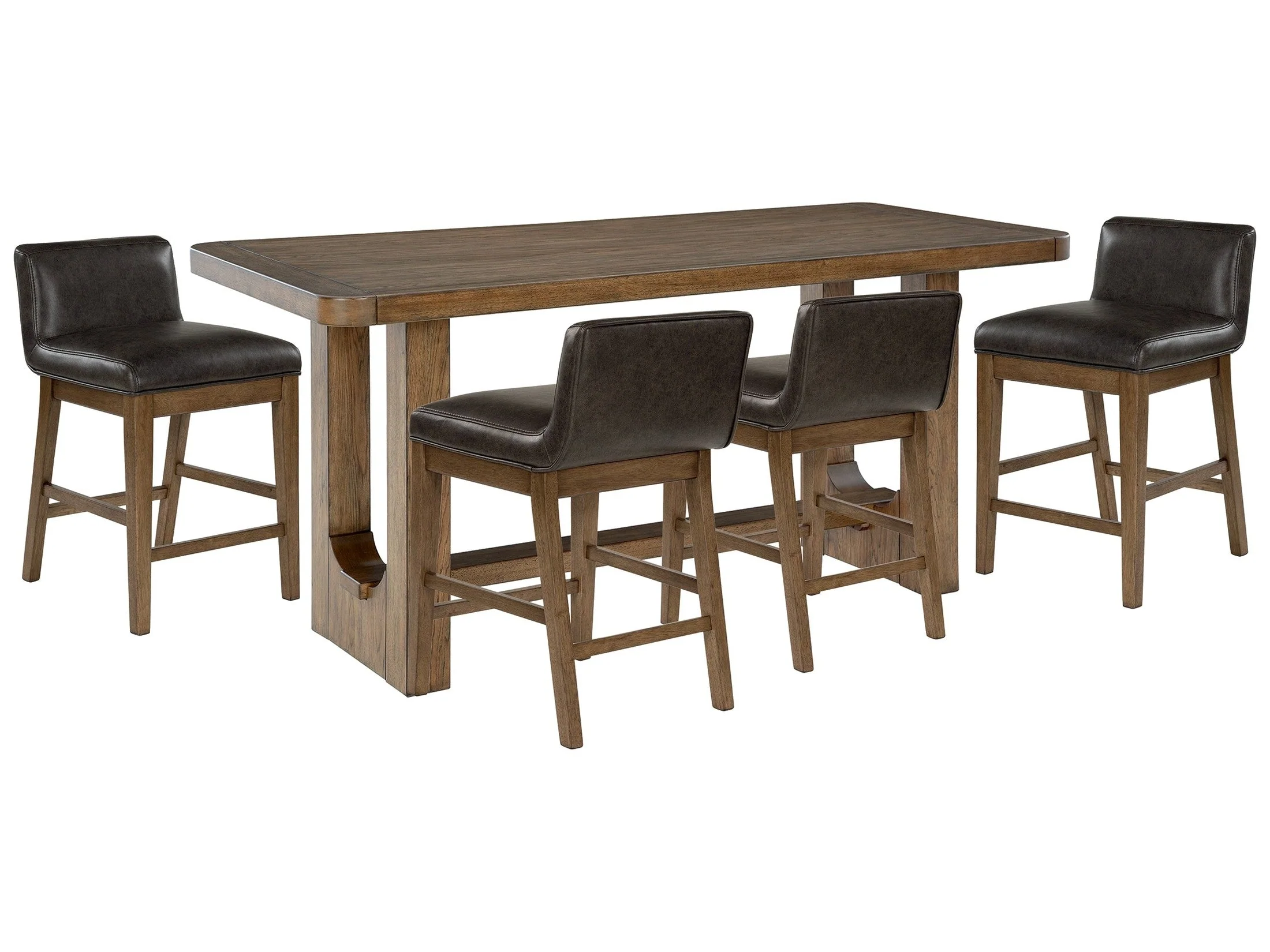 Cabalynn Light Brown Counter Height Dining Table and 4 Barstools (Online Special Price) - Image 2