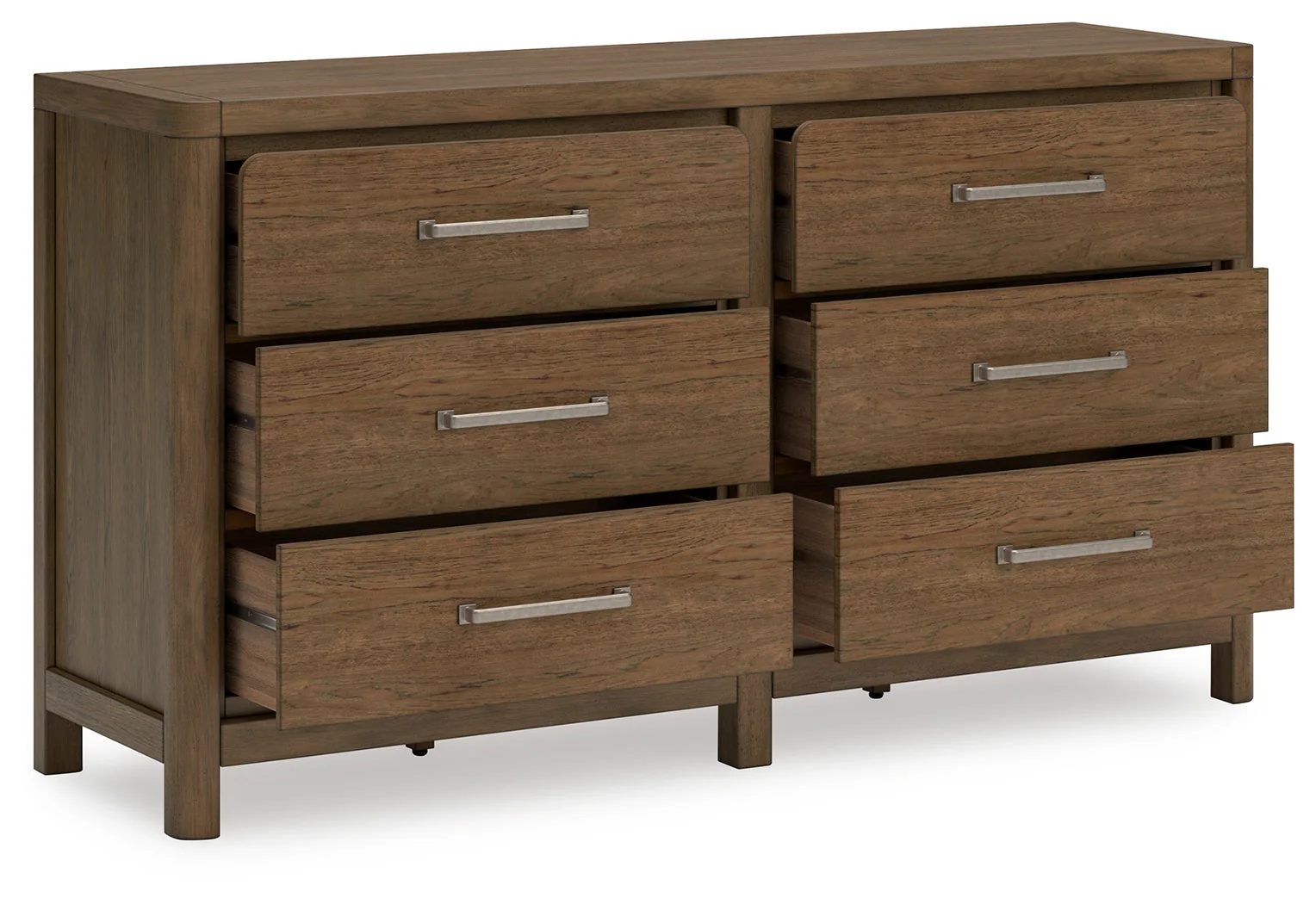 Cabalynn Light Brown King Upholstered Bedroom Set with Dresser and 2 Nightstands (Online Special Price) - Image 4