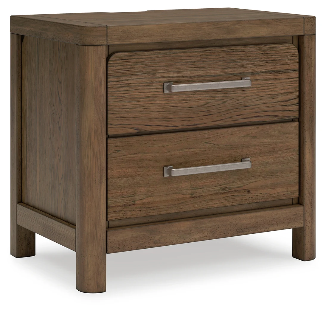 Cabalynn Light Brown King Upholstered Bedroom Set with Dresser, Mirror and Nightstand - Image 14