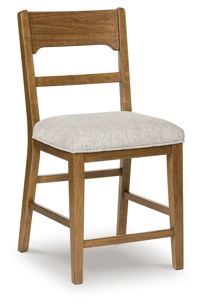 Cabalynn Oatmeal/Light Brown Upholstered Barstool (Set of 2) (Online Special Price) - Image 2