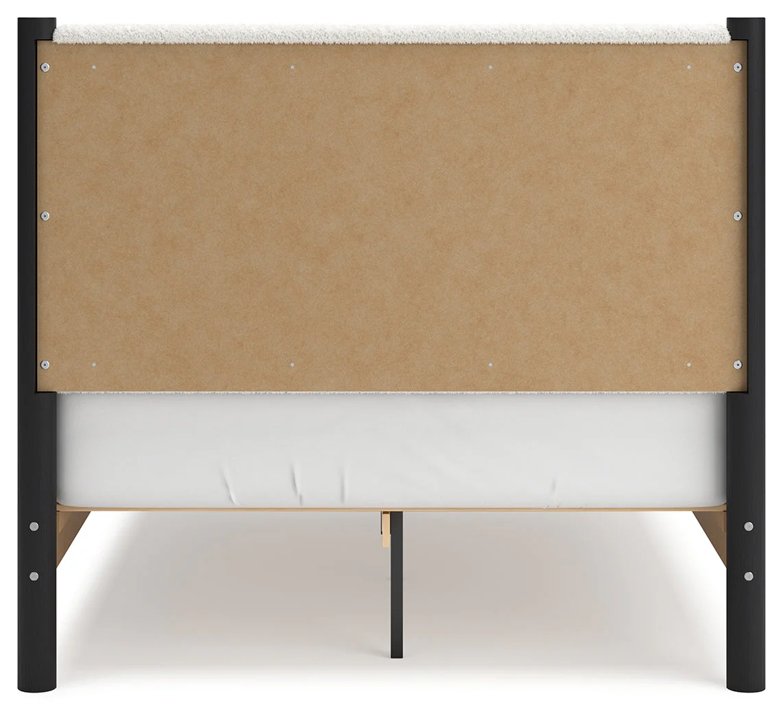 Cadmori Black/White Full Upholstered Panel Youth Bed (Online Special Price) - Image 6
