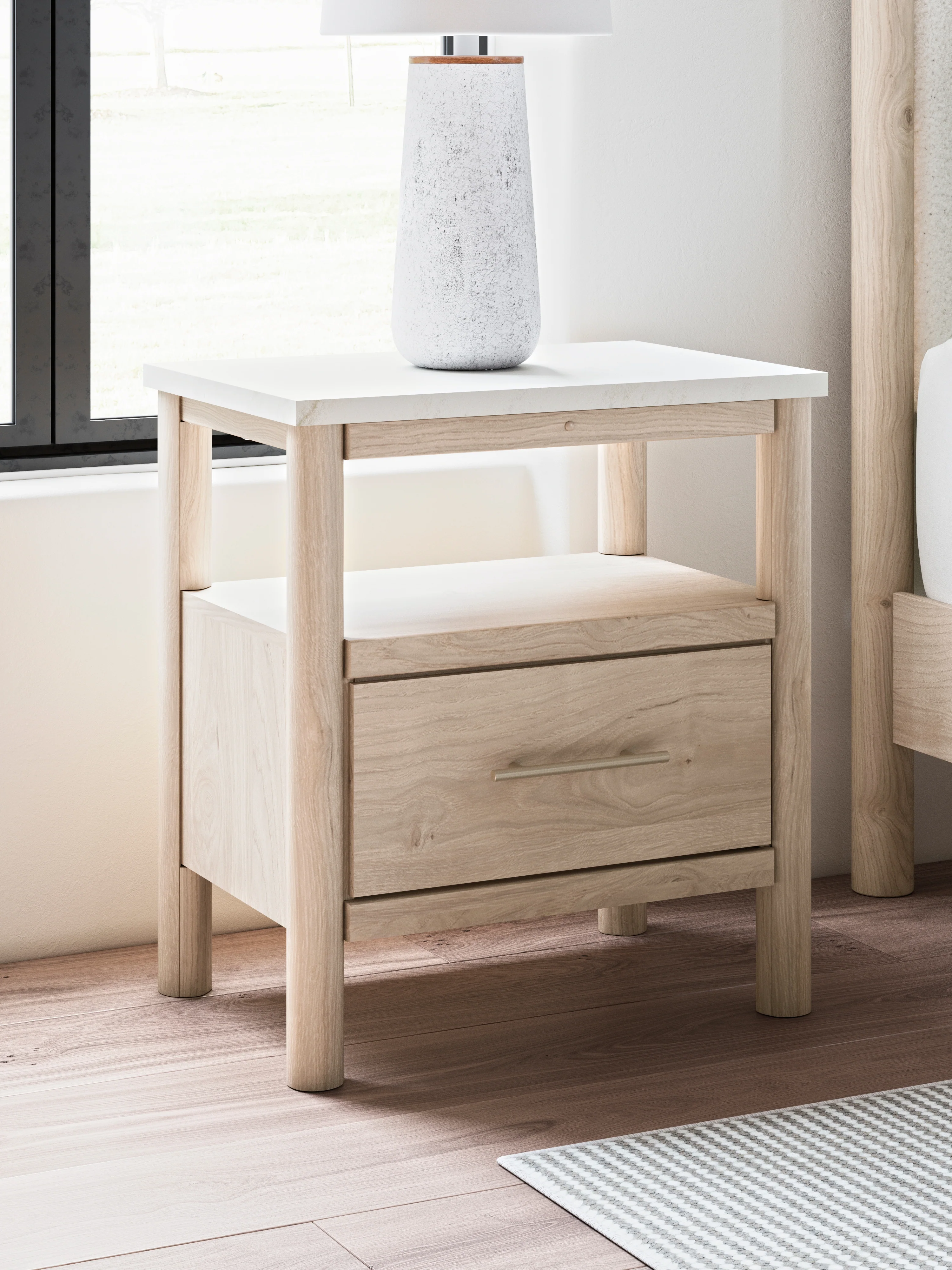 Cadmori Tan Queen Panel Bedroom Set with Dresser and 2 Nightstands - Image 25