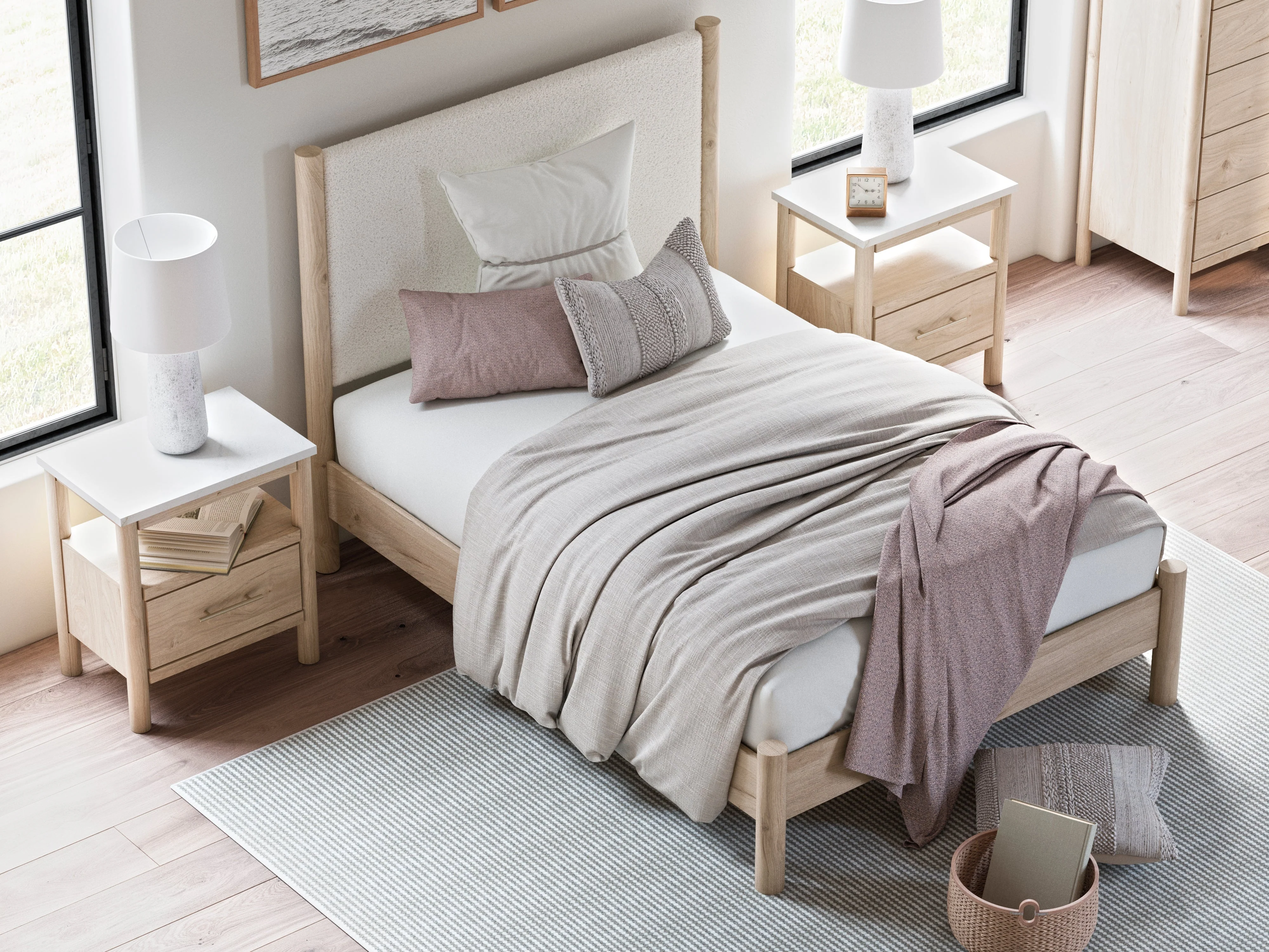 Cadmori Two-tone Full Upholstered Panel Youth Bed (Online Special Price) - Image 10
