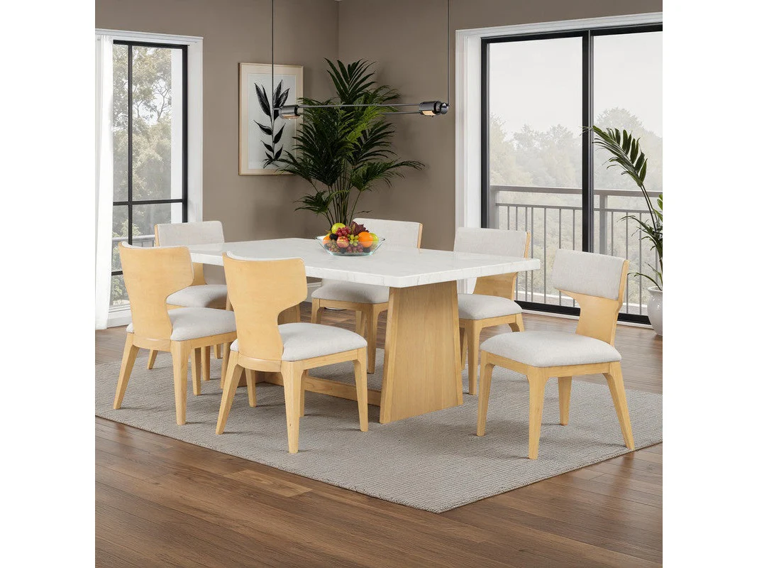Caerwys Natural 7 Pc. Dining Table Set