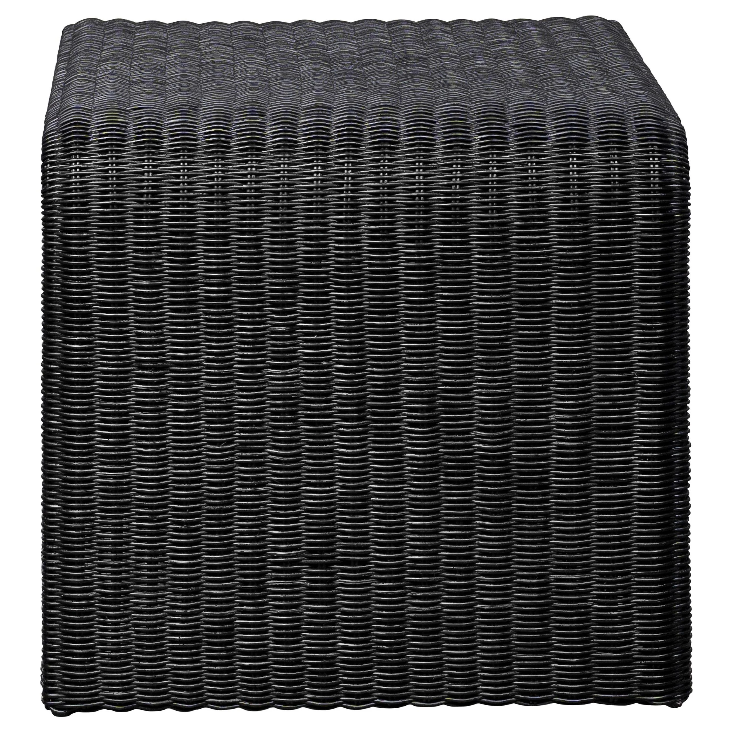 Cahya Black 3-piece Rattan Coffee and End Table Set - Image 4