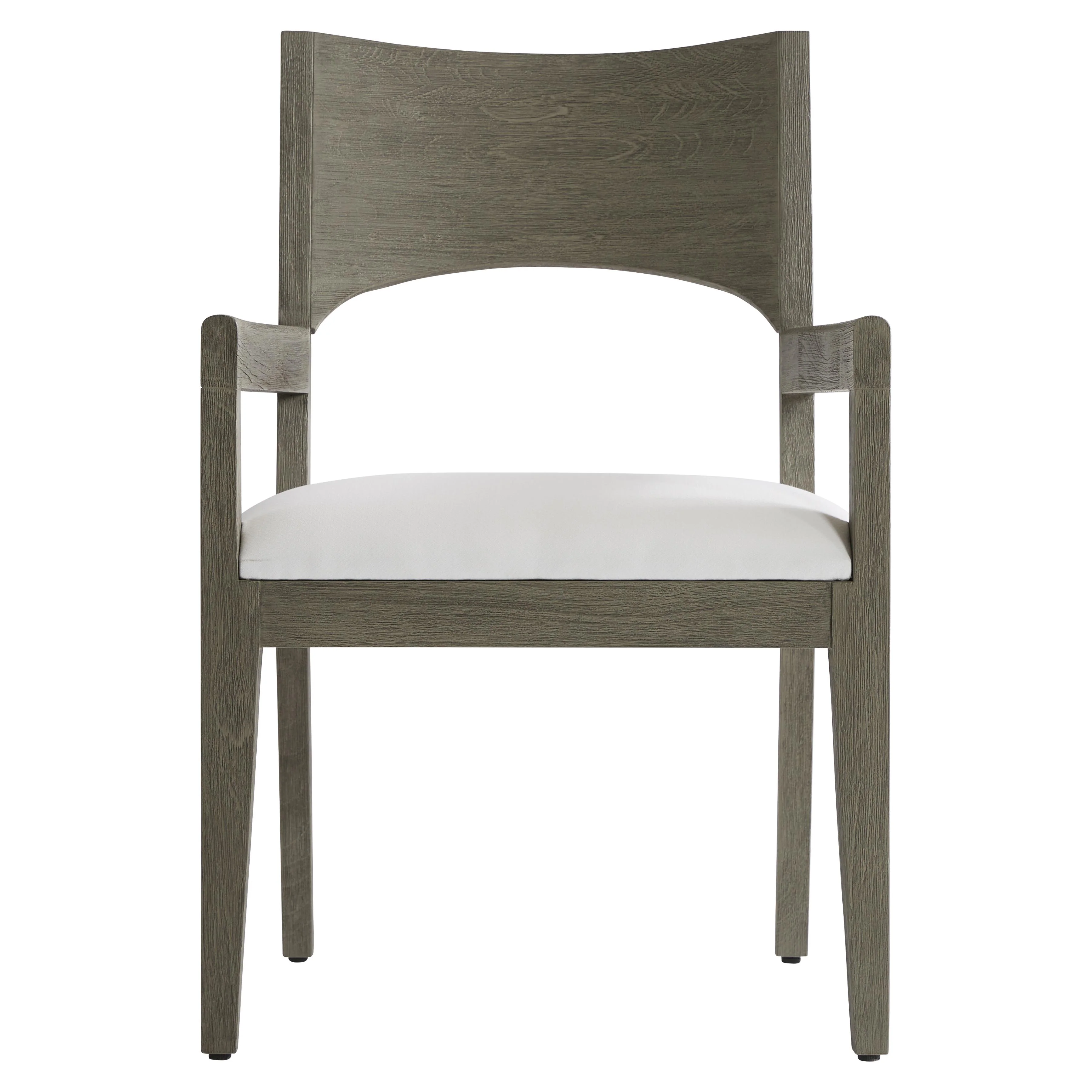 Calais Weathered Teak/White/Cream Outdoor Arm Chair - Image 3