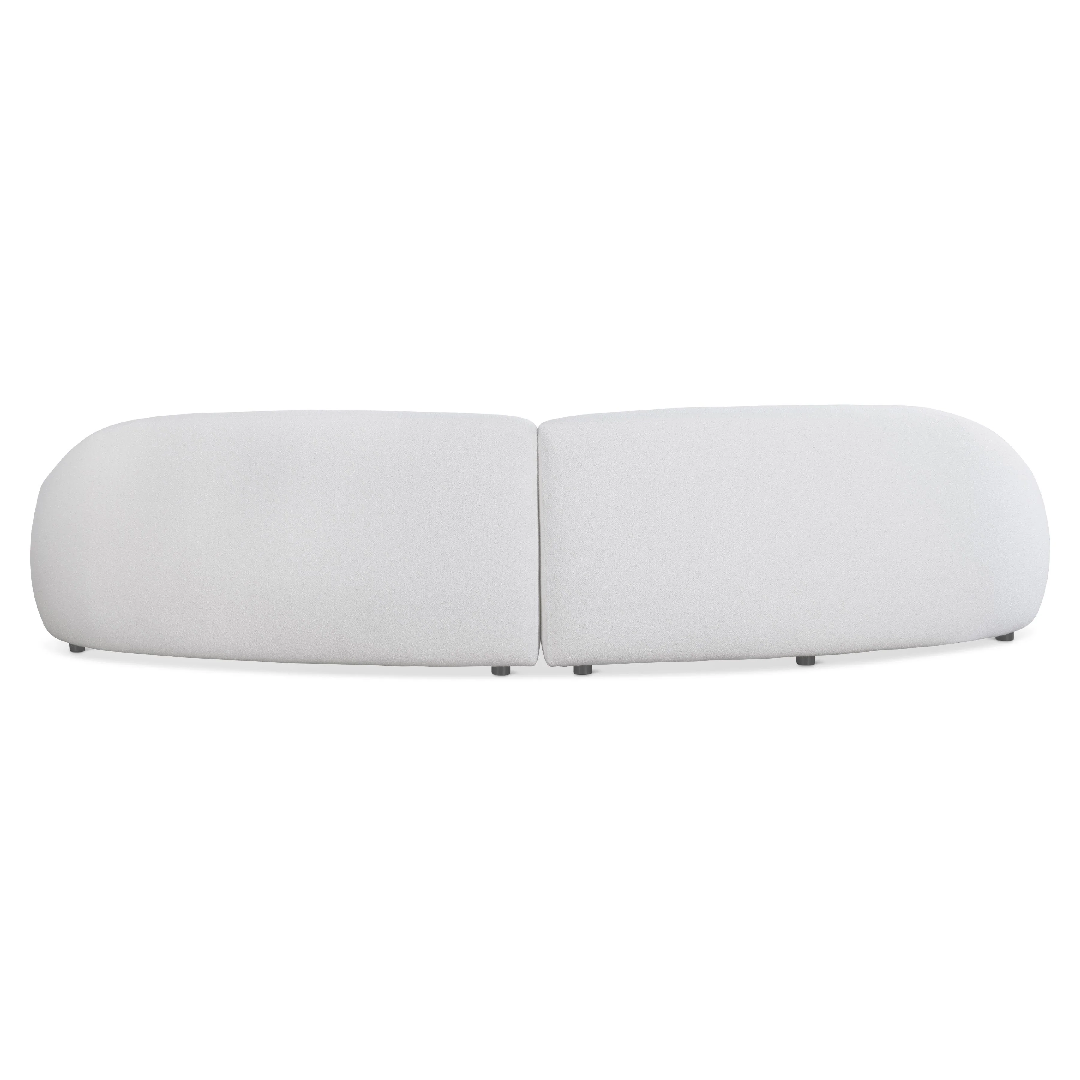 Calder White/Cream Fabric Sectional - Image 6