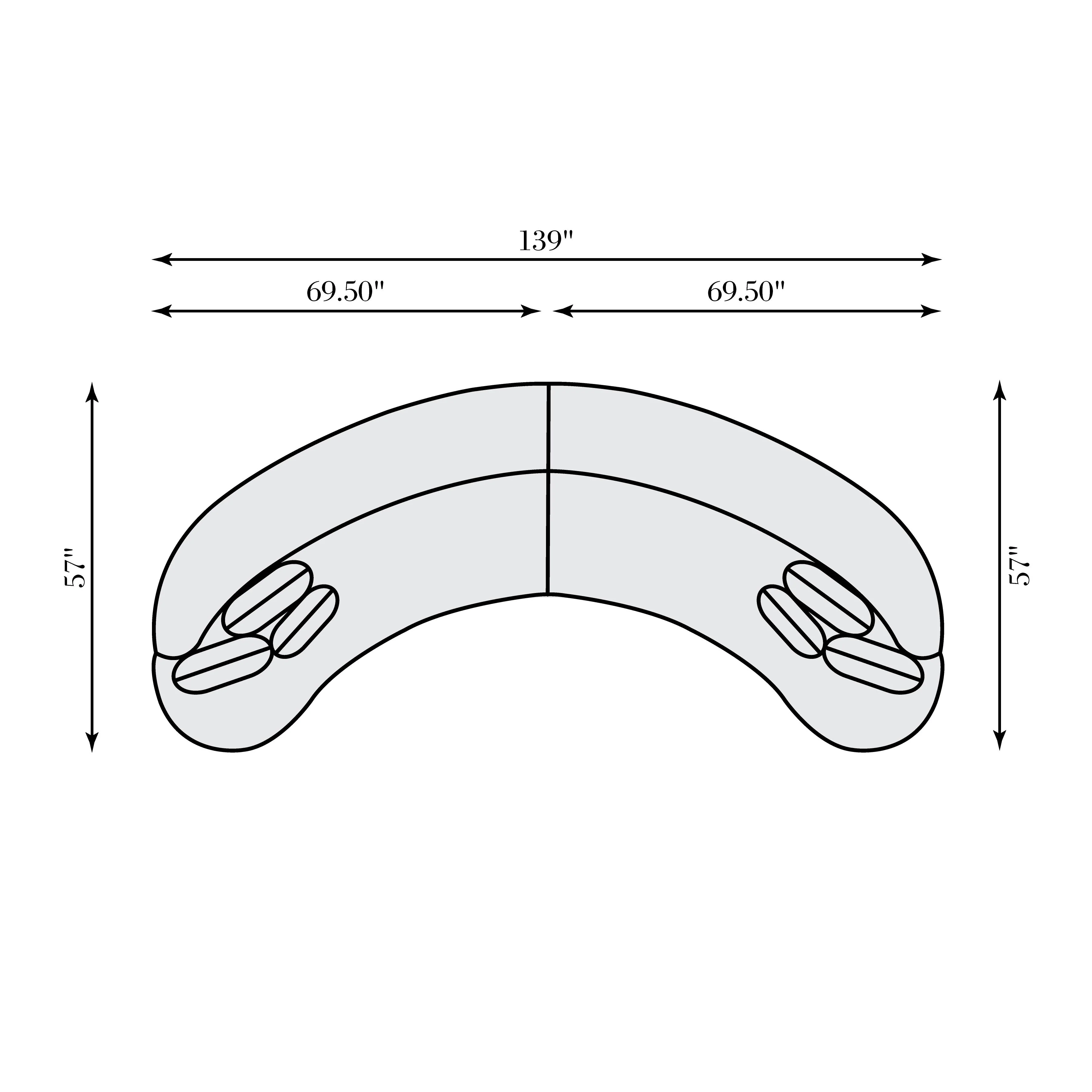 Calder White/Cream Fabric Sectional - Image 7