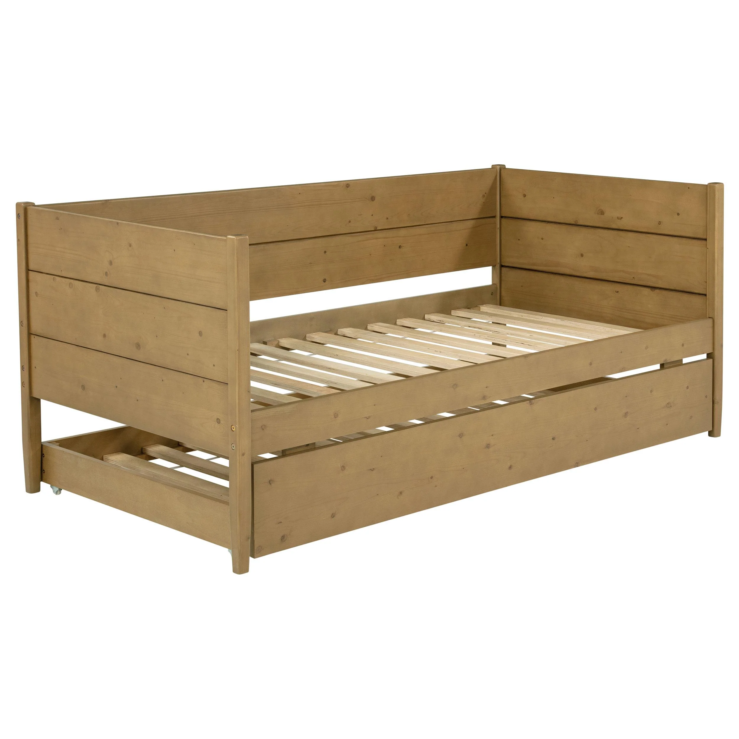 Calinda Natural Wood Twin Daybed With Trundle - Image 4