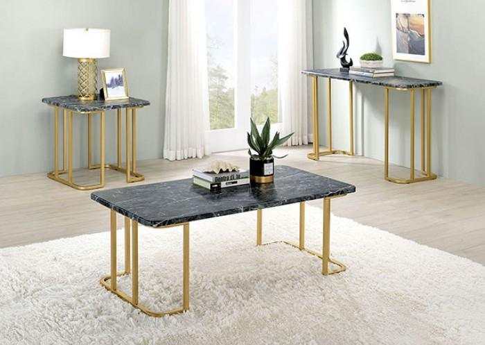 Calista Black & Gold End Table - Image 2