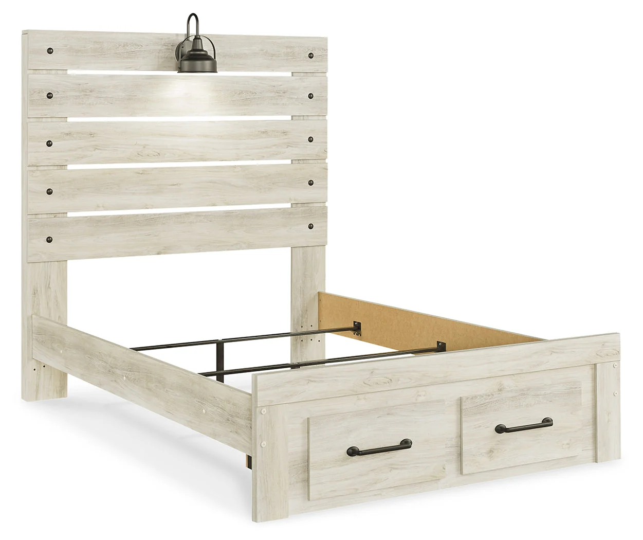 Cambeck Whitewash Full Panel Youth Bed with 2 Storage Drawers (Online Special Price) - Image 3