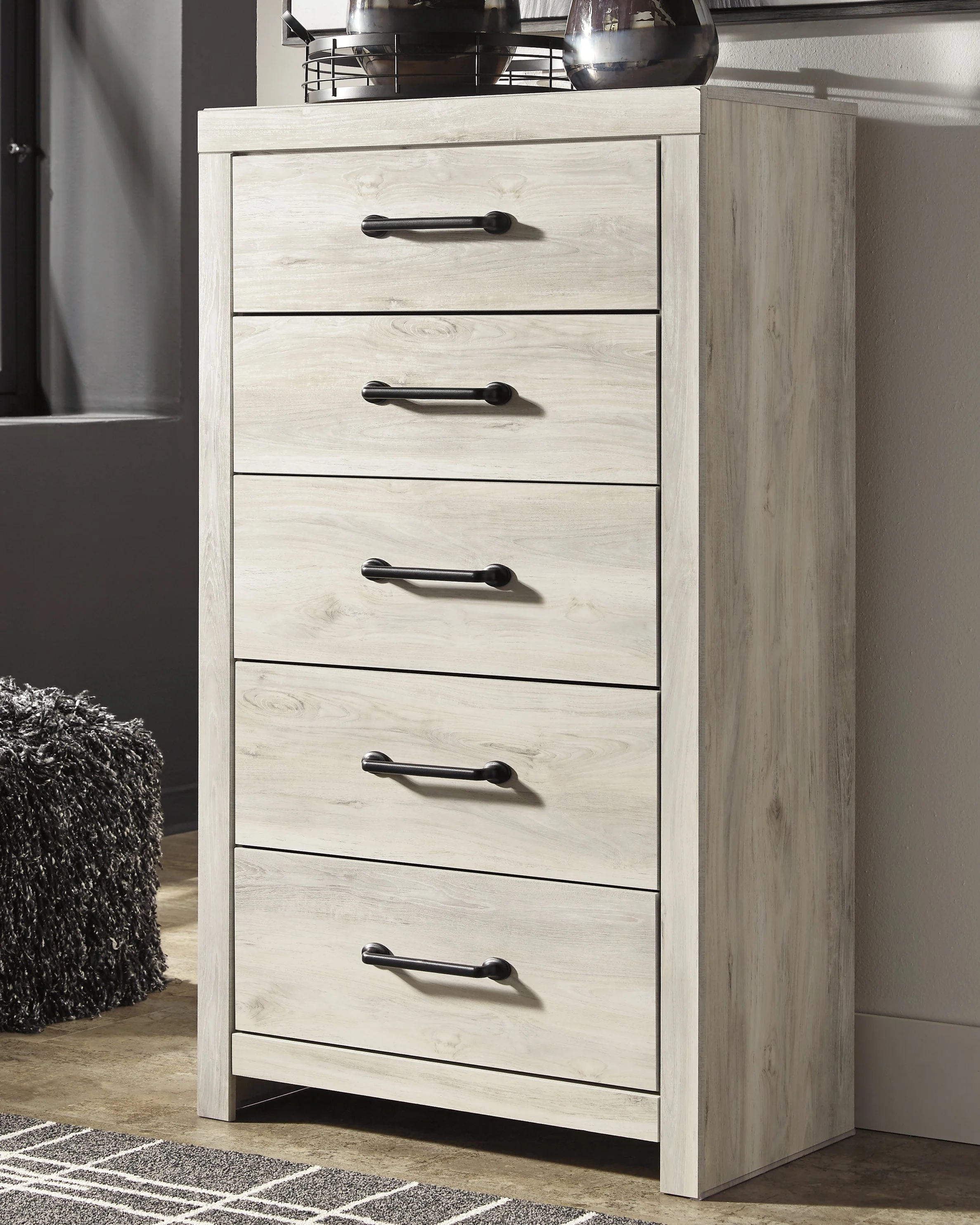 Cambeck Whitewash King Panel Bedroom Set with Dresser, Chest and 2 Nightstands (Online Special Price) - Image 22