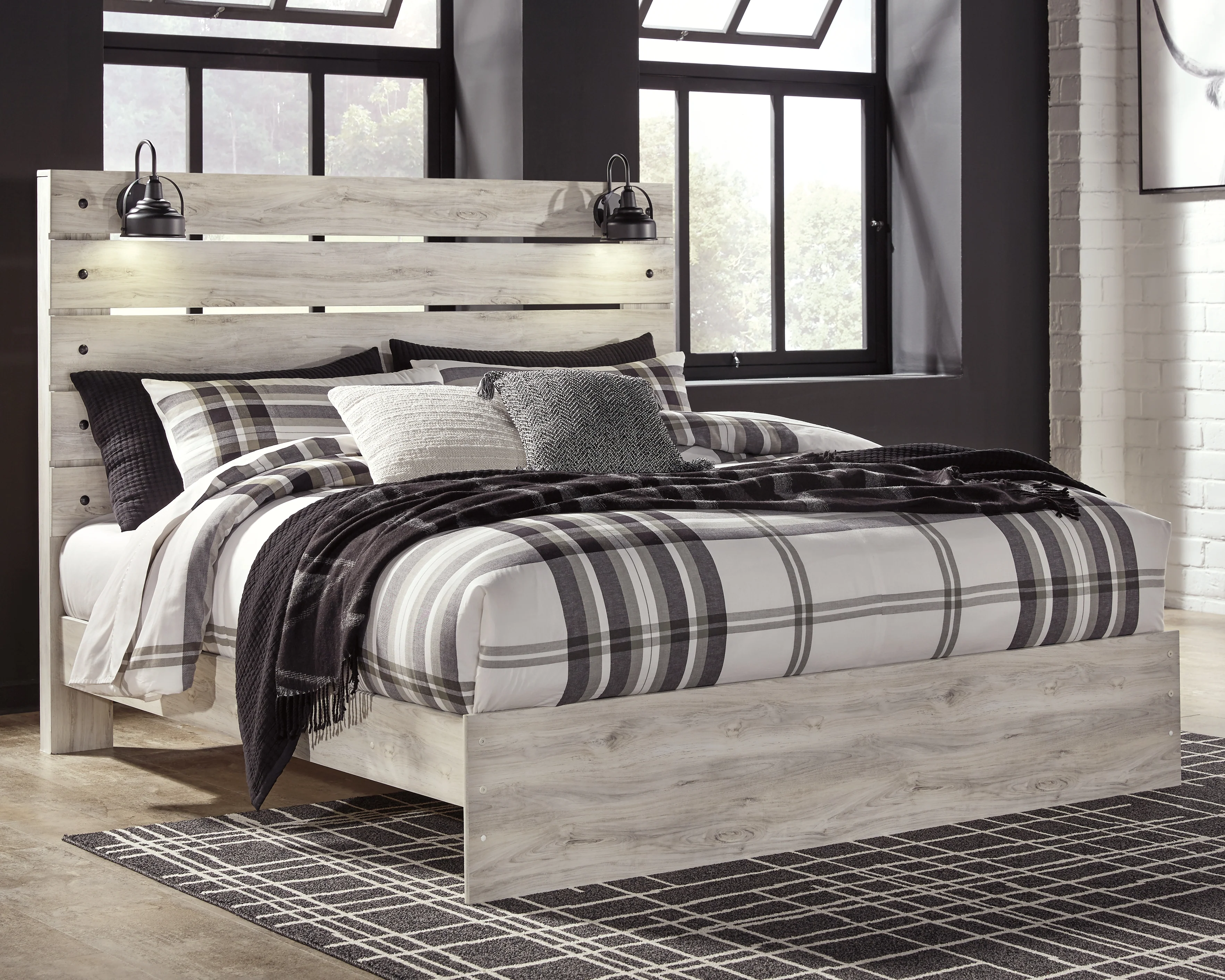 Cambeck Whitewash King Panel Bedroom Set with Dresser, Mirror, Chest and 2 Nightstands - Image 25