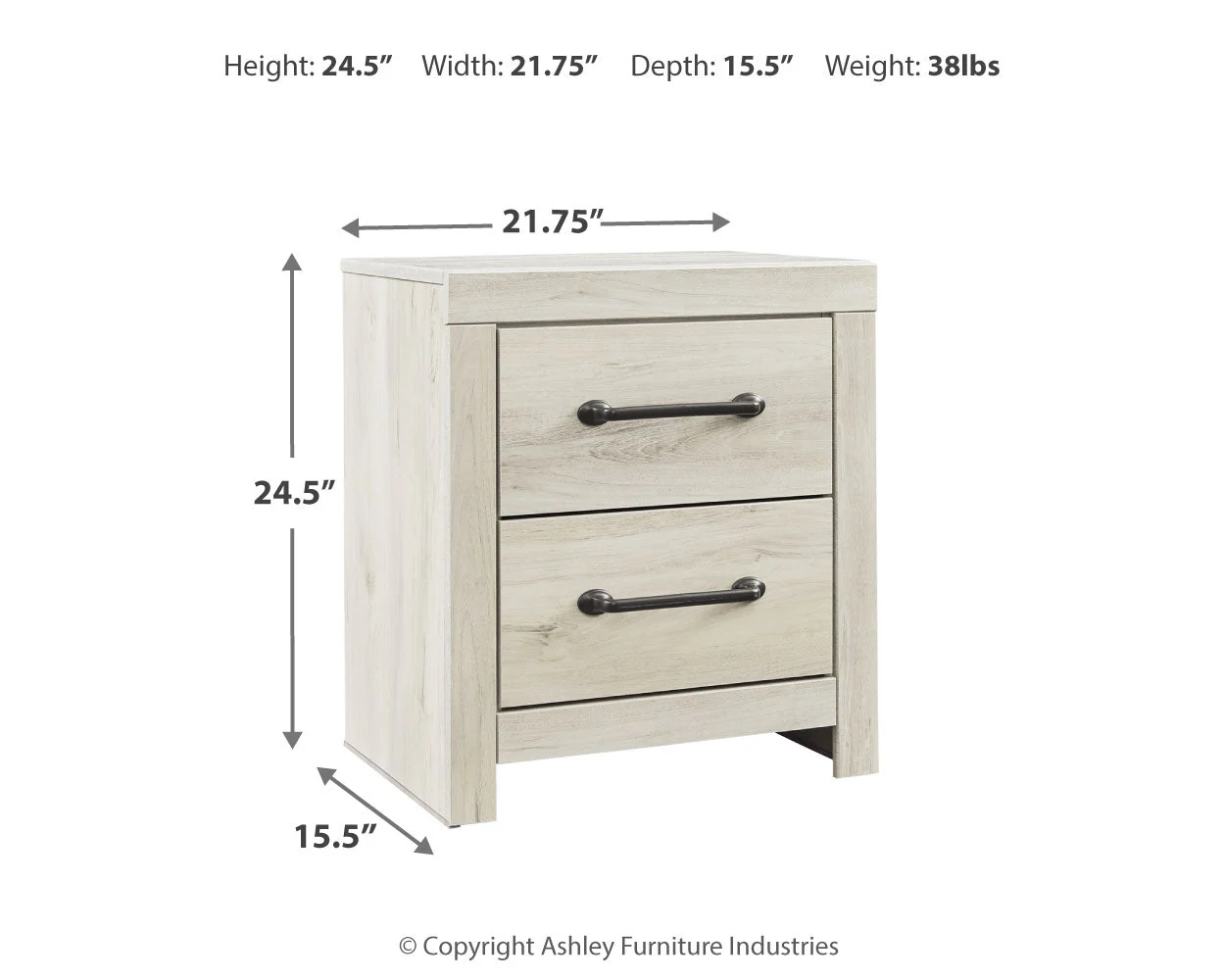 Cambeck Whitewash King Panel Bedroom Set with Storage, Chest and Nightstand (Online Special Price) - Image 17