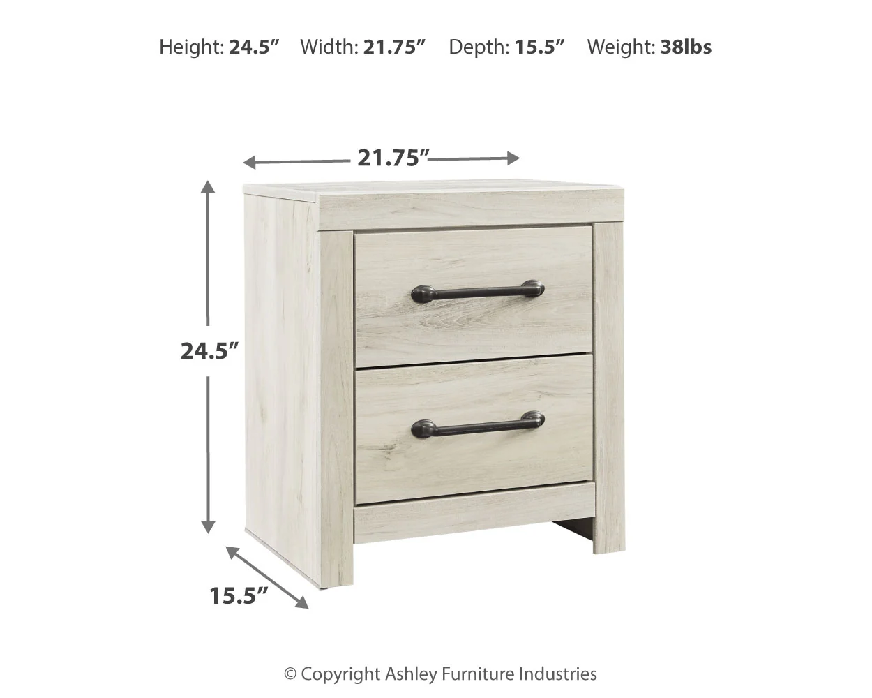 Cambeck Whitewash King Panel Bedroom Set with Storage, Chest and Nightstand - Image 17