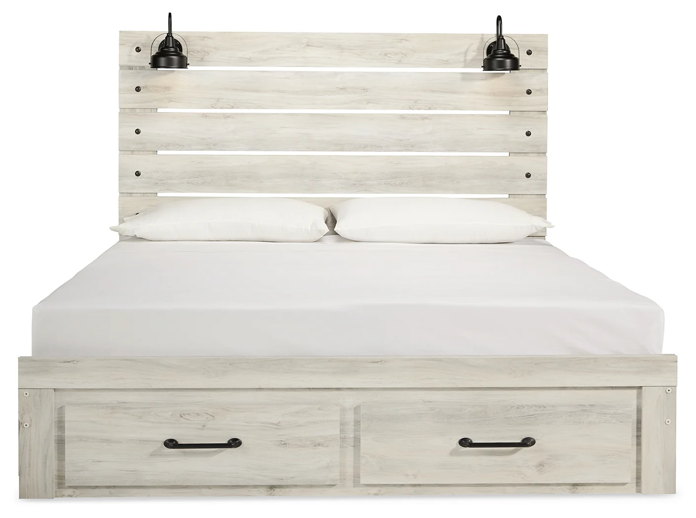 Cambeck Whitewash King Panel Storage Bed, Dresser, Mirror and Nightstand - Image 5