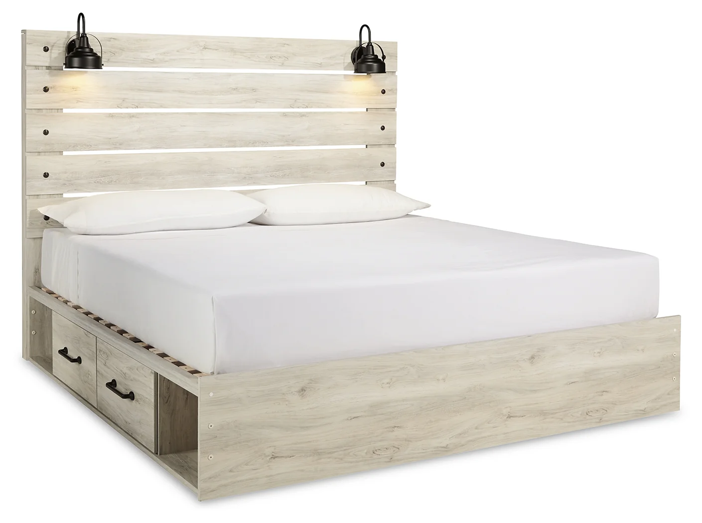 Cambeck Whitewash King Panel Storage Bed, Dresser, Mirror, Chest and Nightstand (Online Special Price) - Image 11