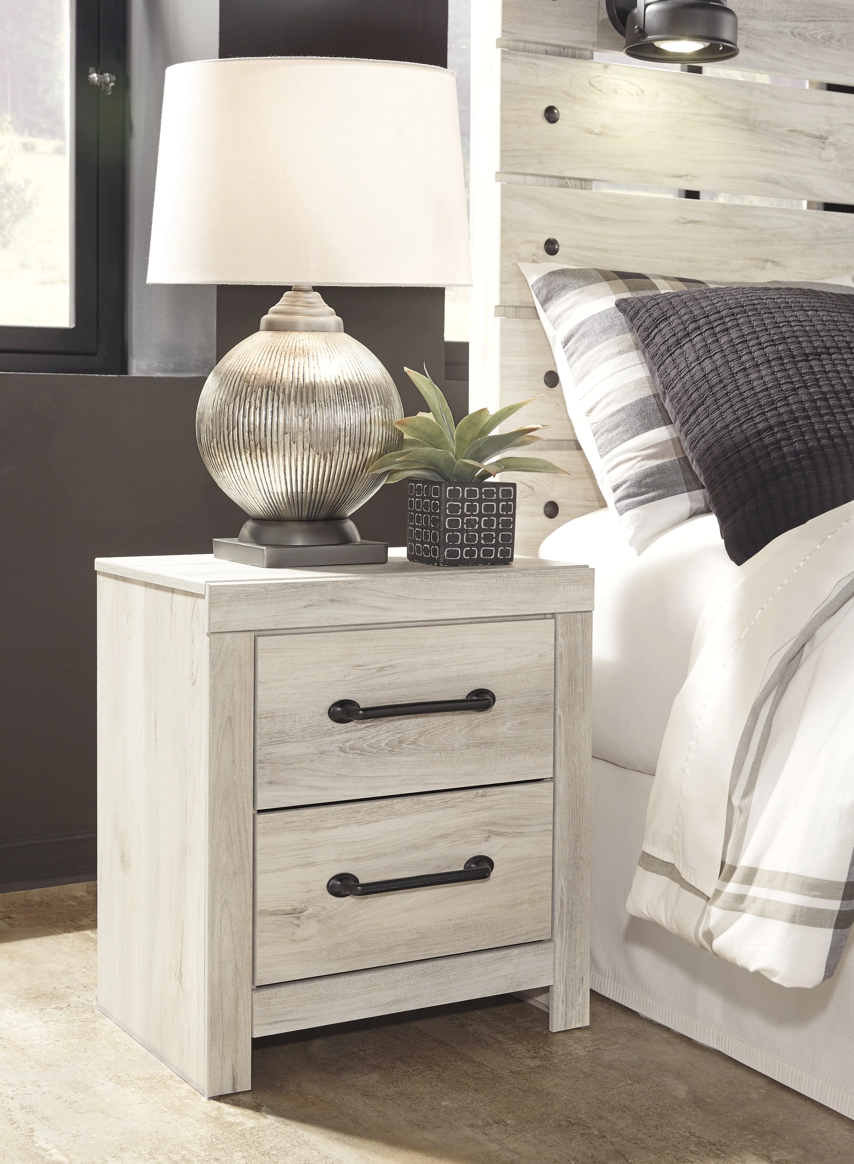 Cambeck Whitewash King Panel Storage Bedroom Set with Dresser and 2 Nightstands (Online Special Price) - Image 16