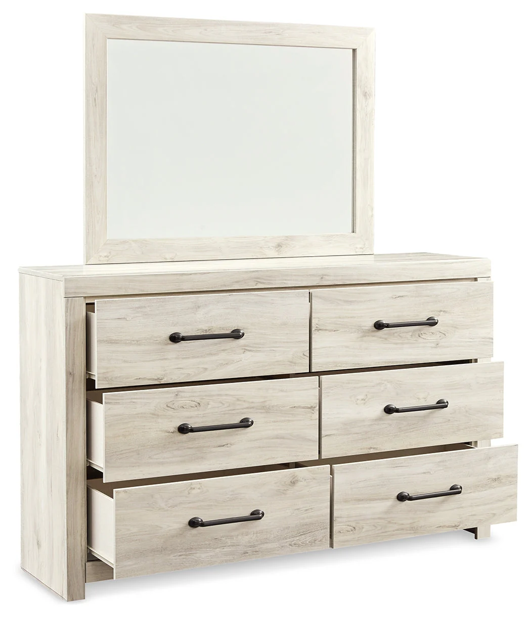 Cambeck Whitewash King Storage Bedroom Set with 2 Dressers, Mirror, and 2 Nightstands (Online Special Price) - Image 3