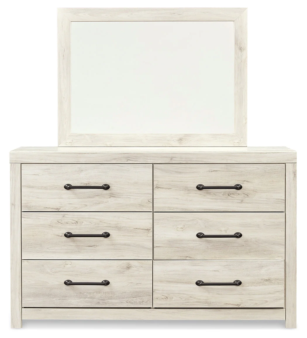 Cambeck Whitewash King Storage Bedroom Set with Dresser, Mirror and 2 Nightstands (Online Special Price) - Image 4