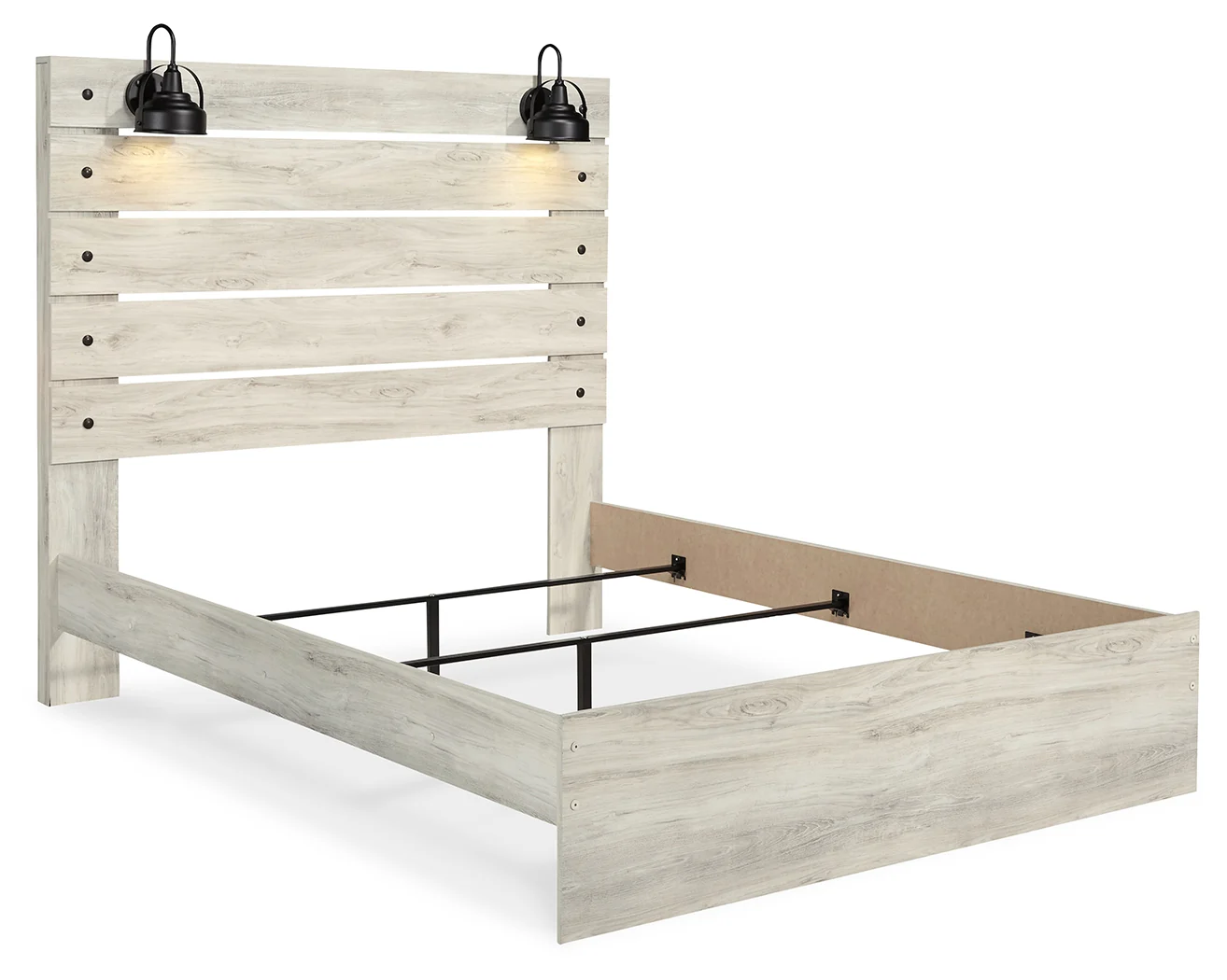 Cambeck Whitewash Queen Panel Bedroom Set with 2 Nightstands - Image 4