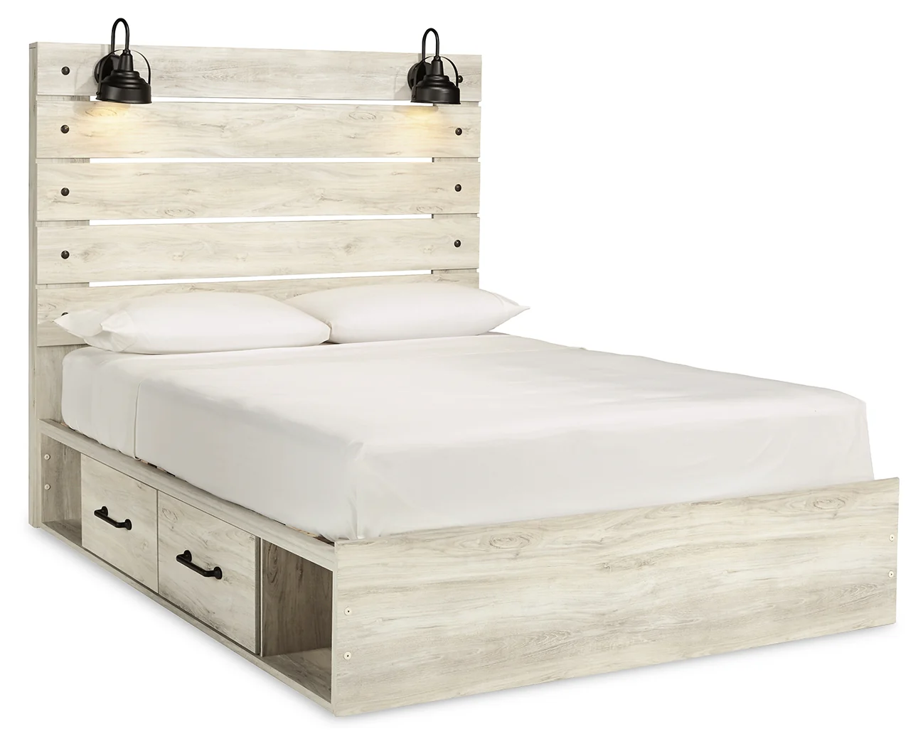 Cambeck Whitewash Queen Panel Bedroom Set with Storage and Dresser - Image 9
