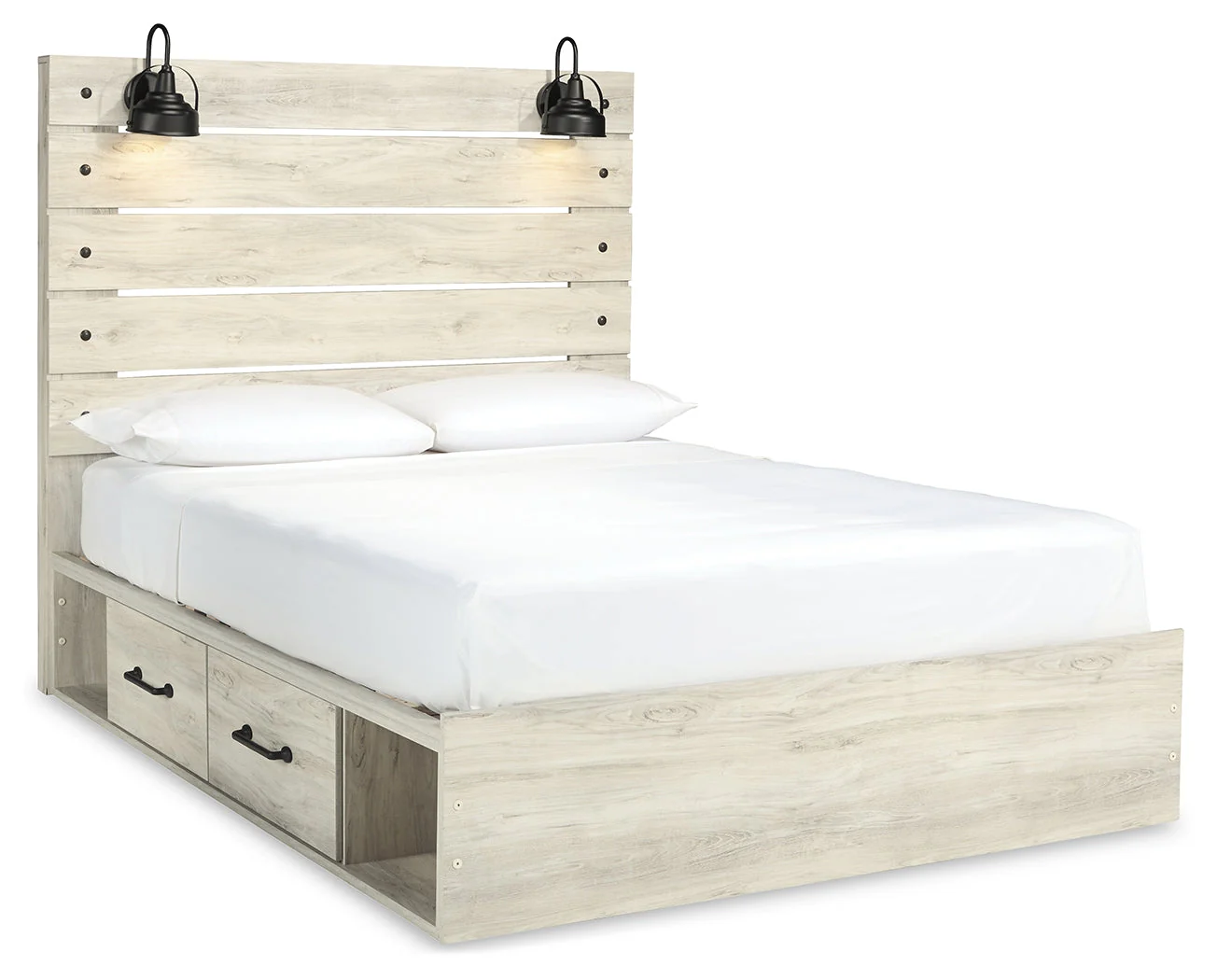 Cambeck Whitewash Queen Panel Bedroom Set with Storage, Dresser, Mirror, Chest and 2 Nightstands (Online Special Price) - Image 11
