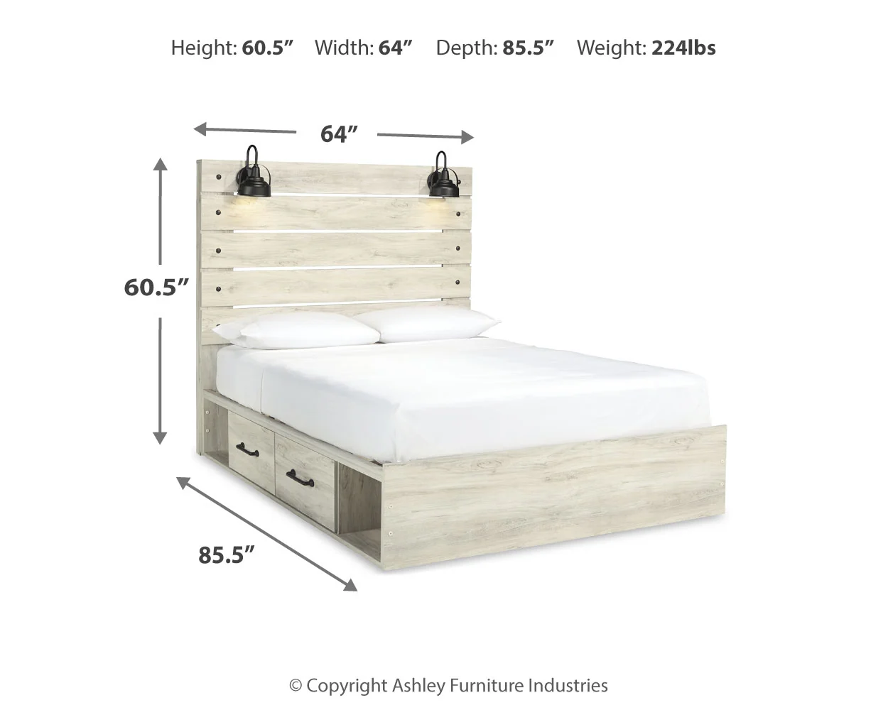 Cambeck Whitewash Queen Panel Storage Bed, Dresser, Mirror, Chest and Nightstand (Online Special Price) - Image 21