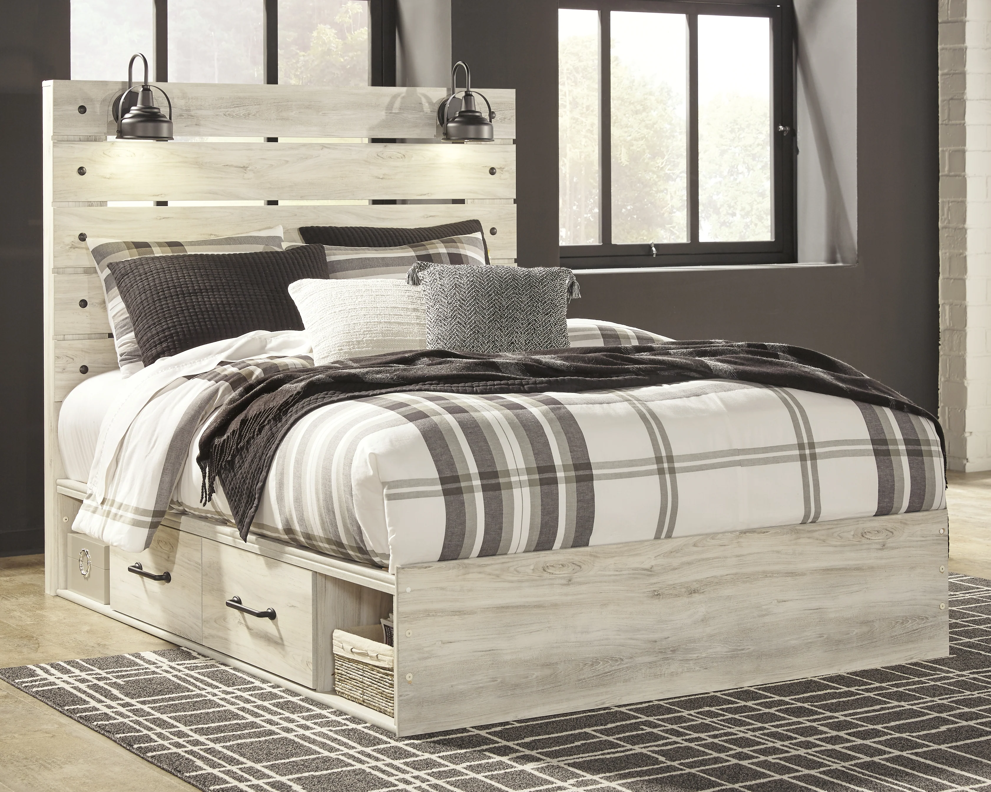 Cambeck Whitewash Queen Panel Storage Bed, Dresser, Mirror, Chest and Nightstand - Image 25