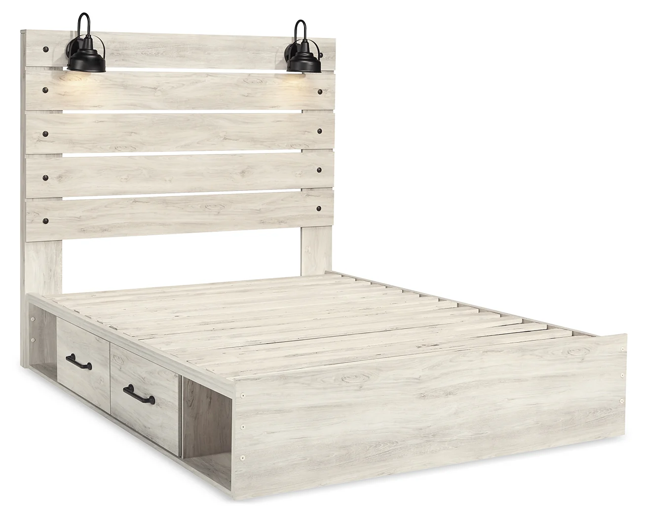 Cambeck Whitewash Queen Panel Storage Bed, Dresser, Mirror, Chest and Nightstand - Image 9