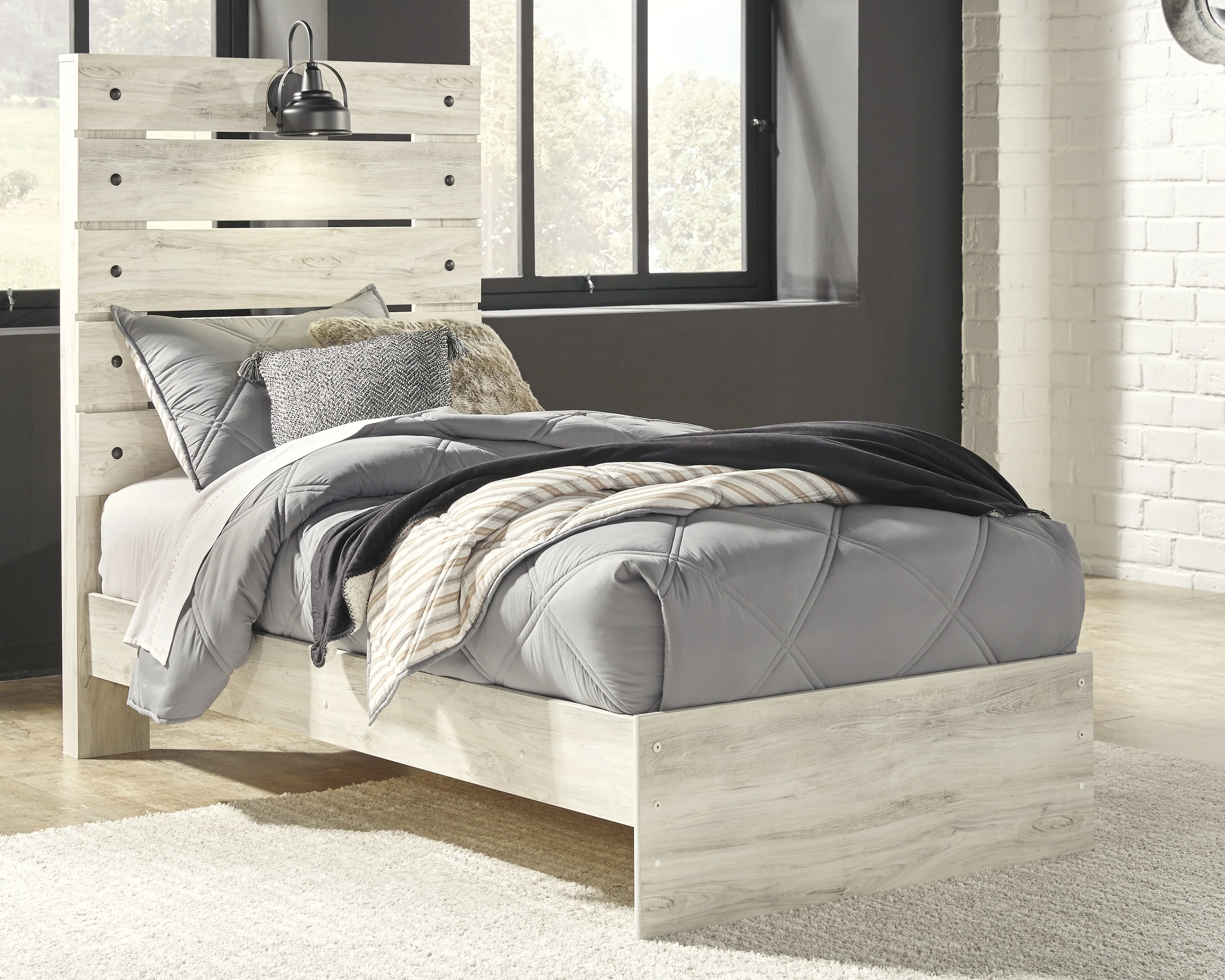 Cambeck Whitewash Twin Panel Bed, Dresser and Mirror (Online Special Price) - Image 12