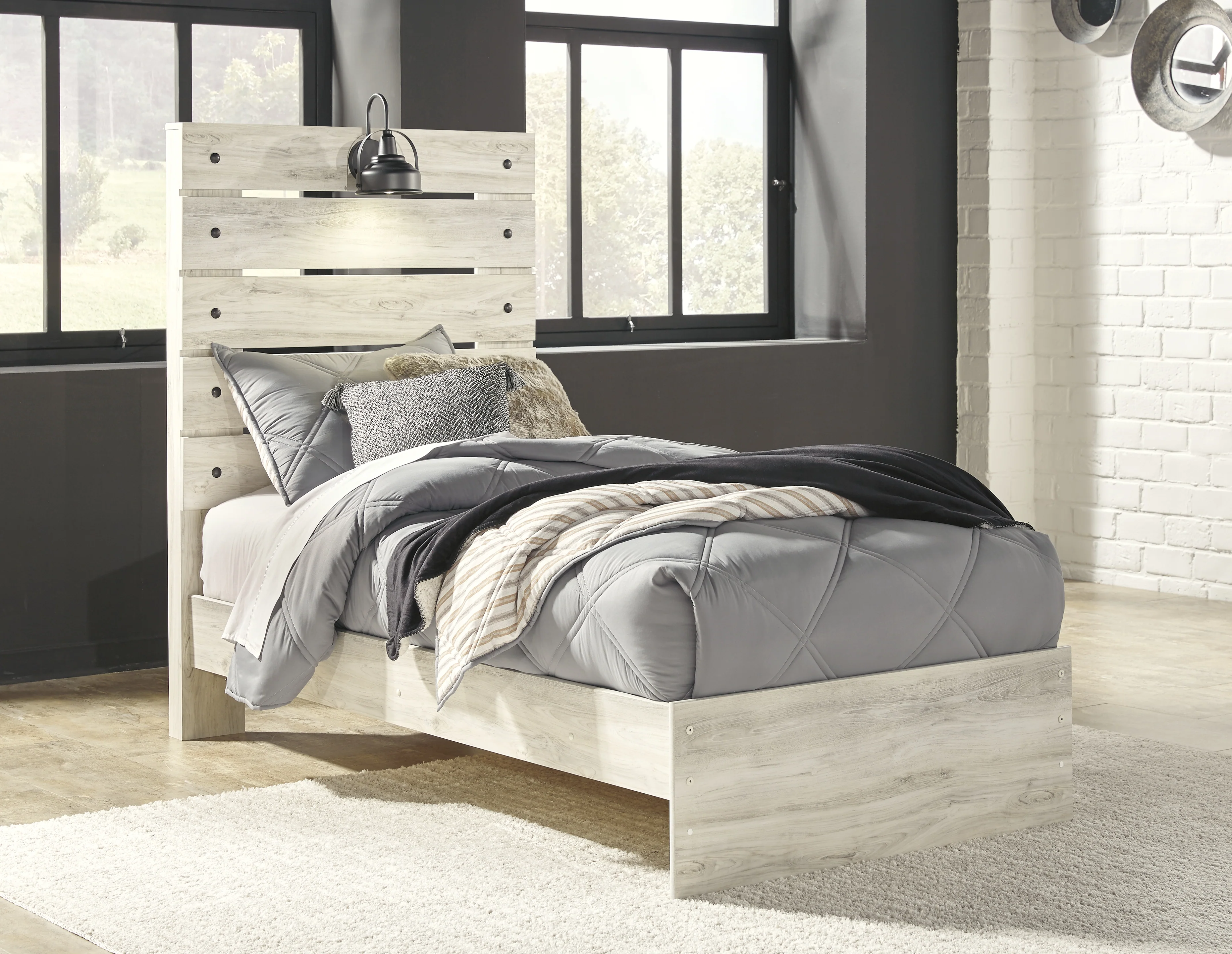 Cambeck Whitewash Twin Panel Bed, Dresser and Mirror (Online Special Price) - Image 13