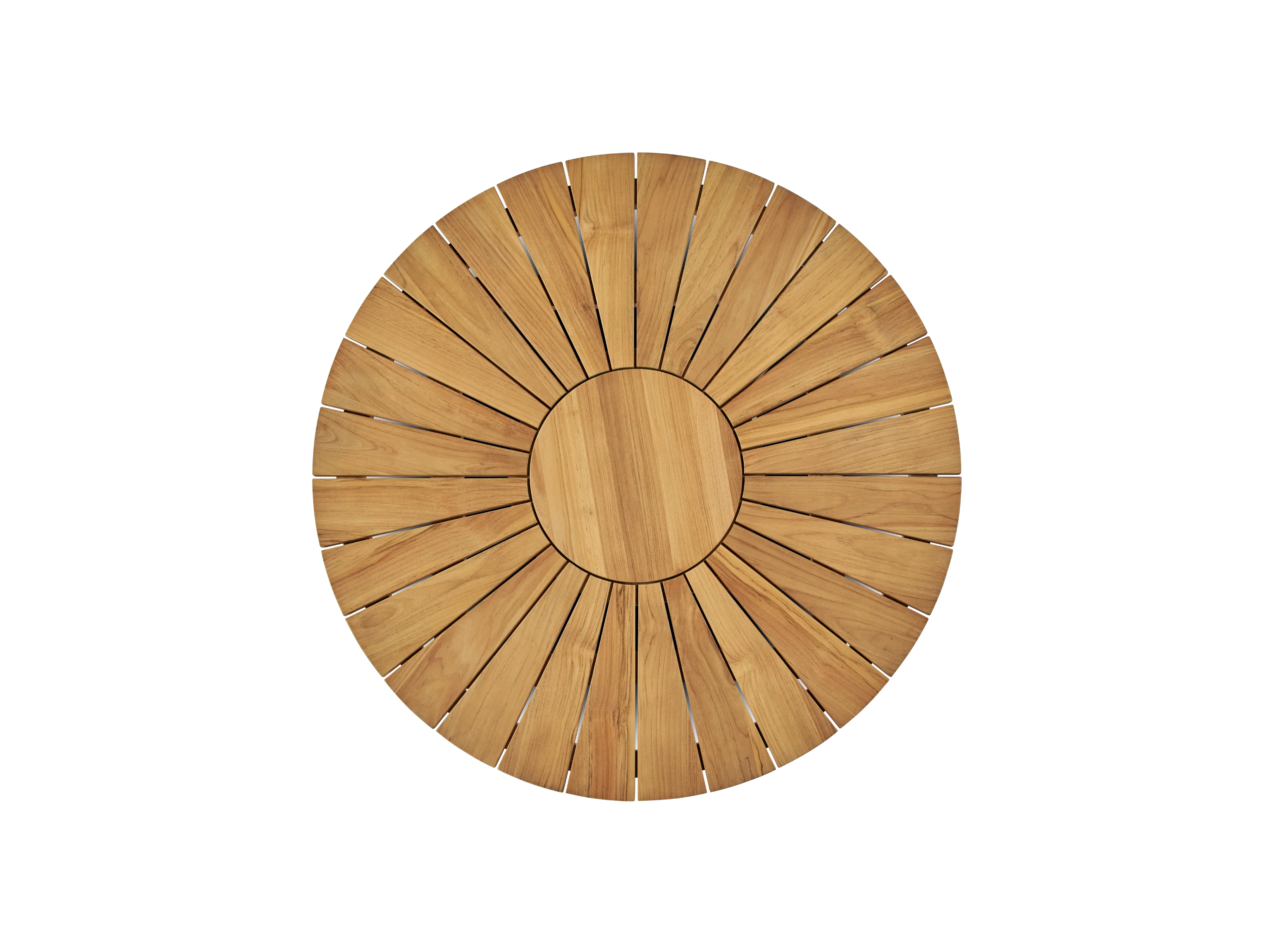 Cambria Round Teak Outdoor Dining Table - Image 2