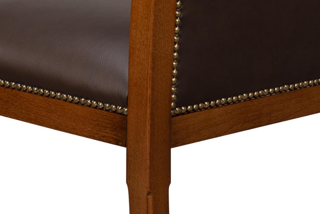 Camile Brown Leather Side Chair (Set of 2) - Image 9