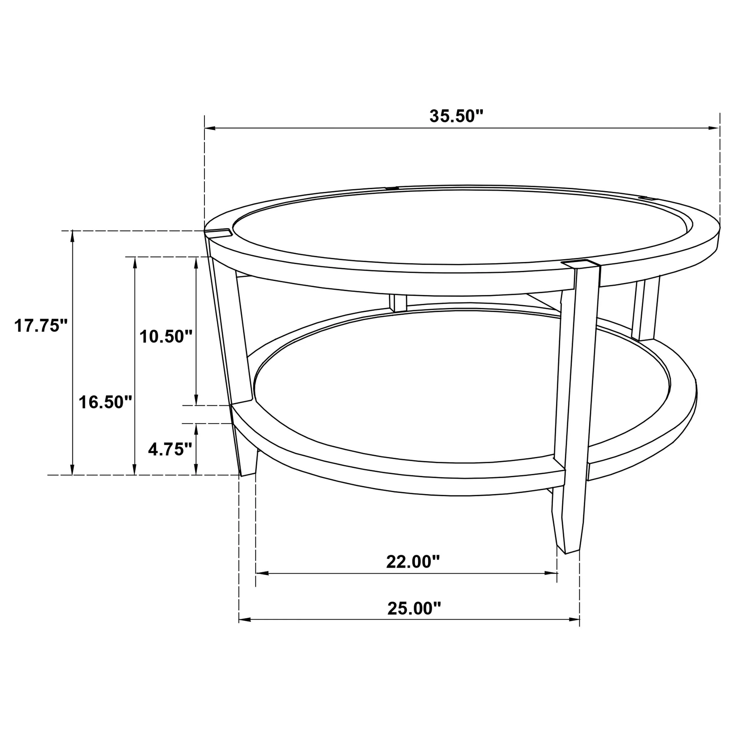 Camillo Maple 2-piece Round Coffee and End Table Set - Image 12