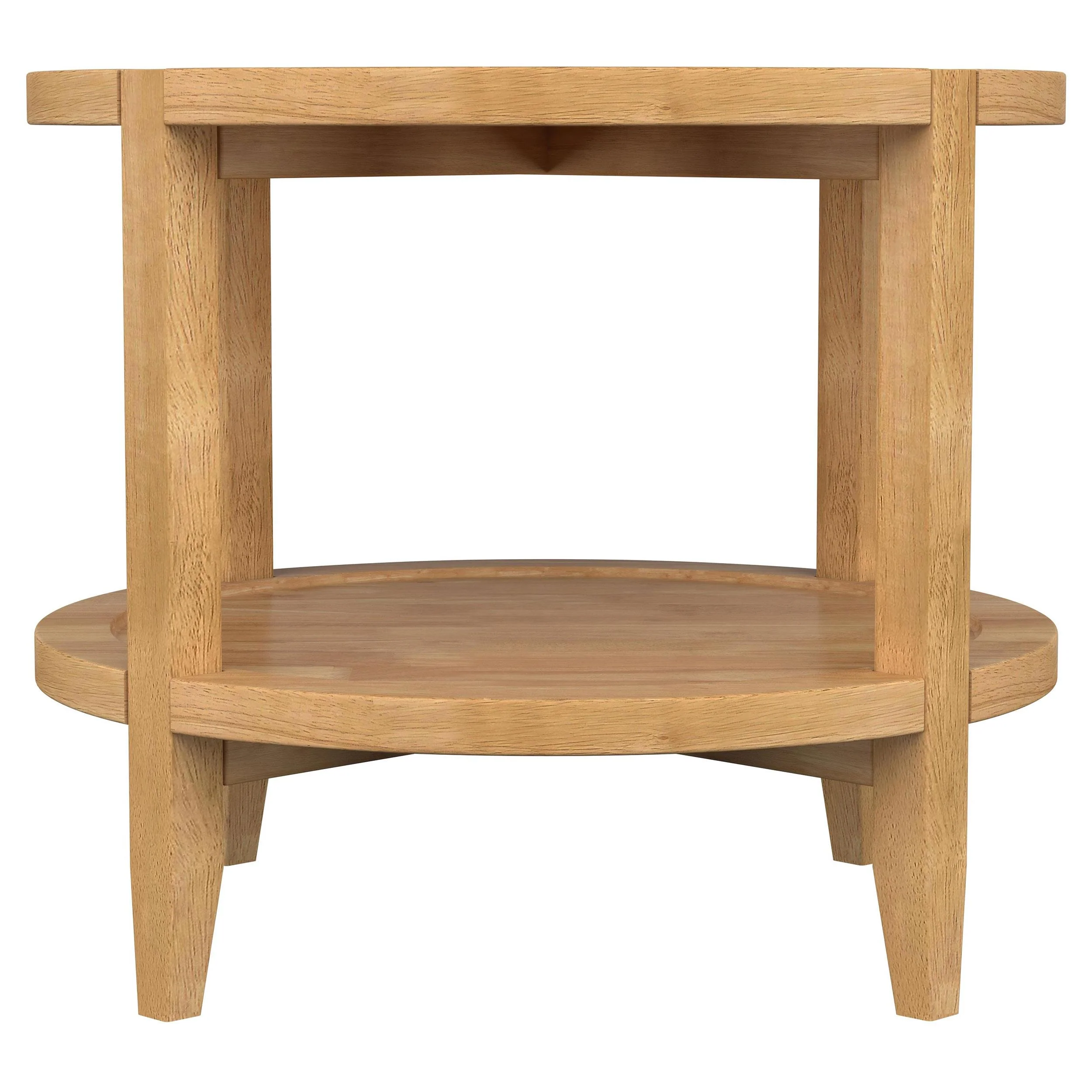 Camillo Maple 2-piece Round Coffee and End Table Set - Image 5
