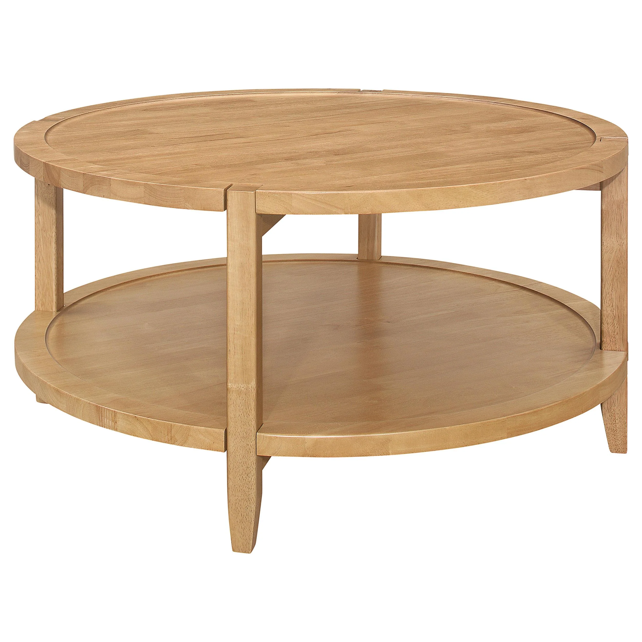 Camillo Maple 2-piece Round Coffee and End Table Set - Image 7