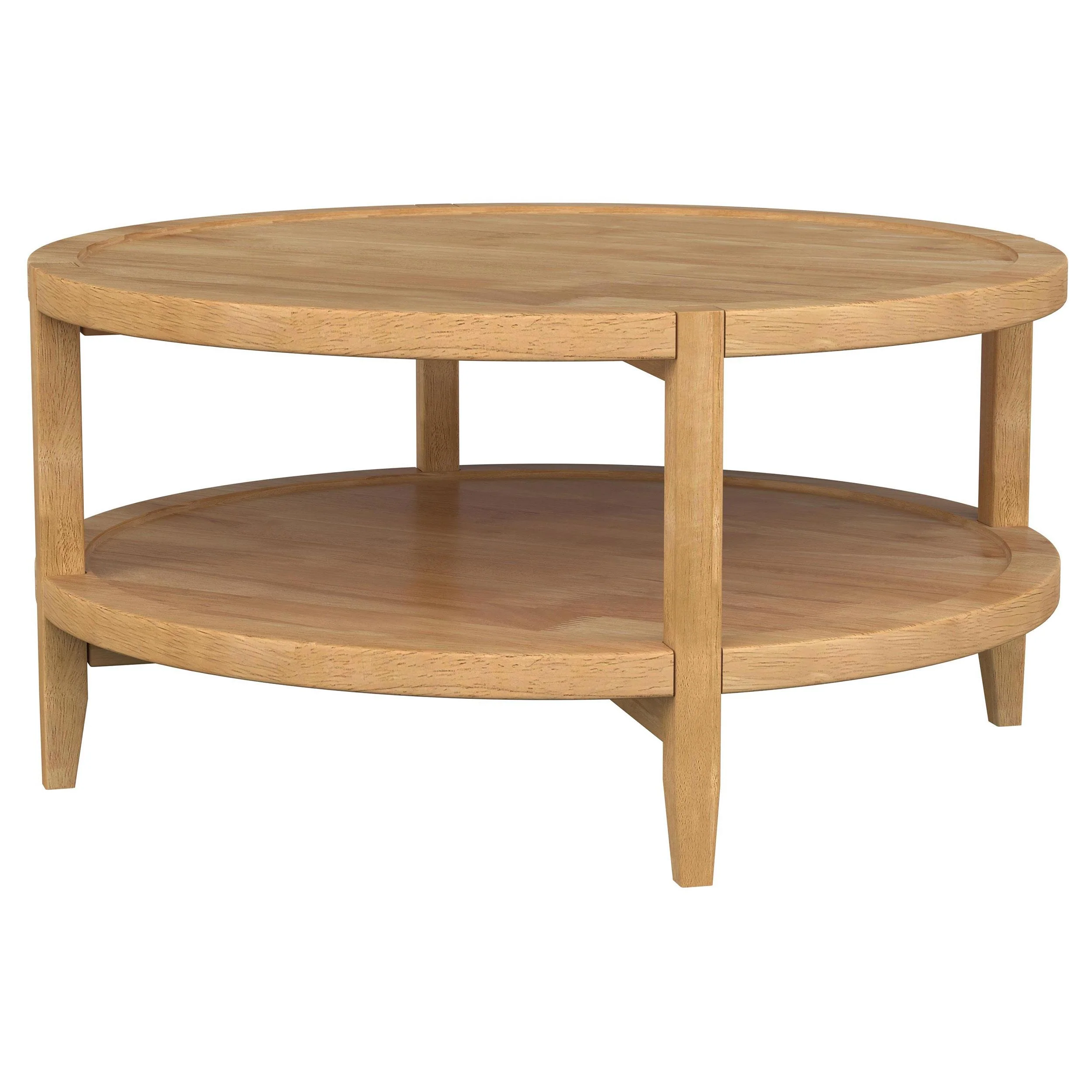Camillo Maple 2-piece Round Coffee and End Table Set - Image 8
