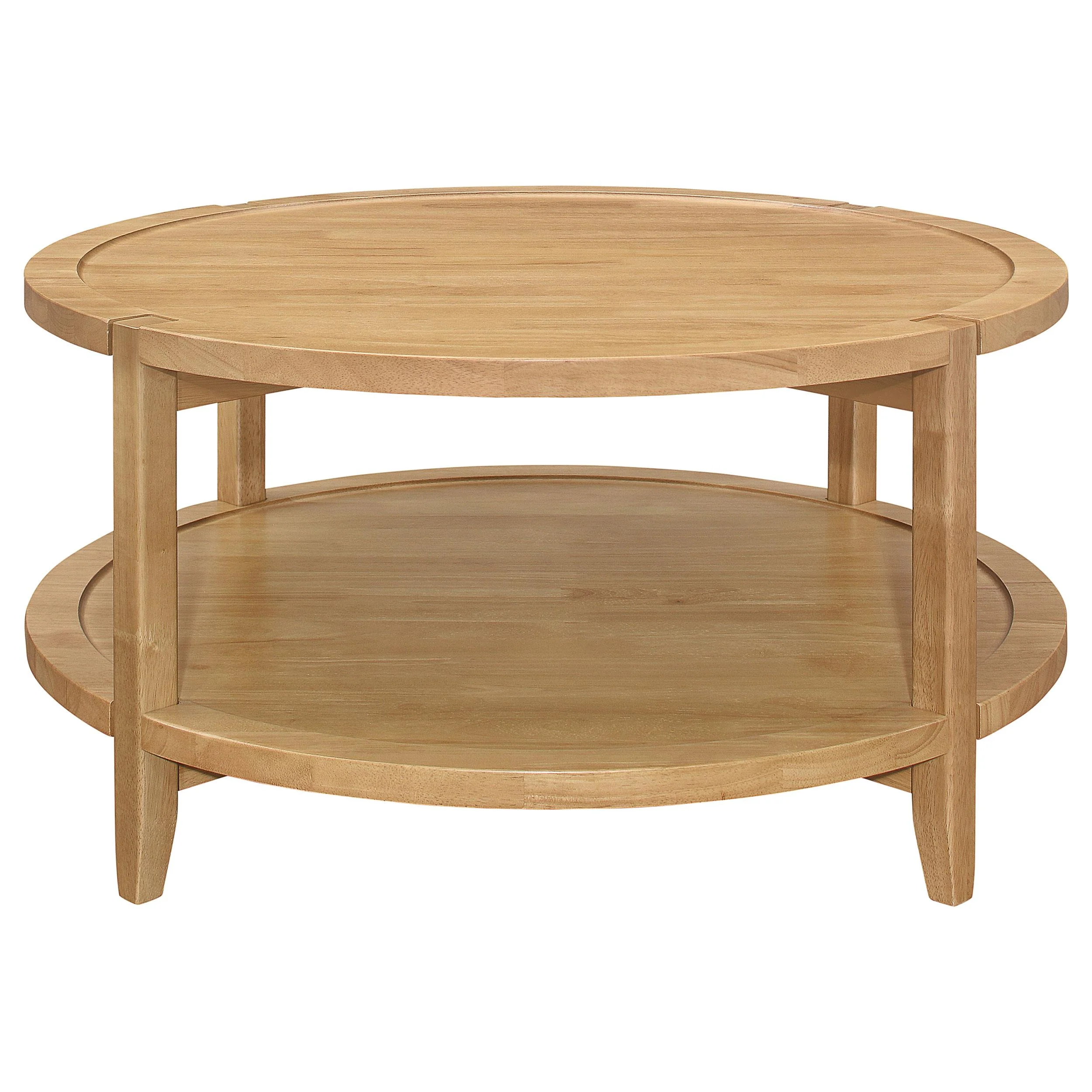 Camillo Maple 2-piece Round Coffee and End Table Set - Image 9