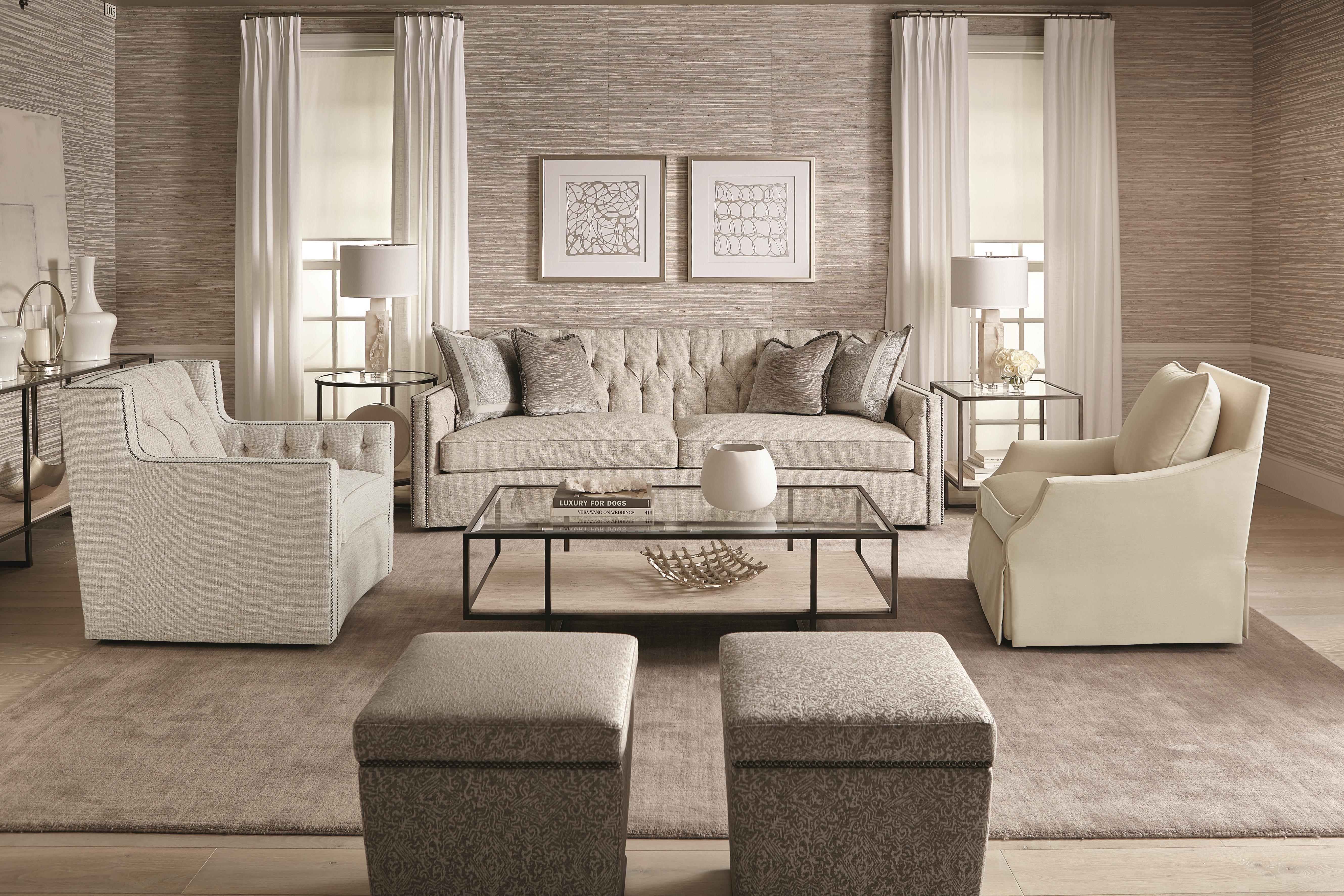 Candace Cream Fabric Sofa - Image 9