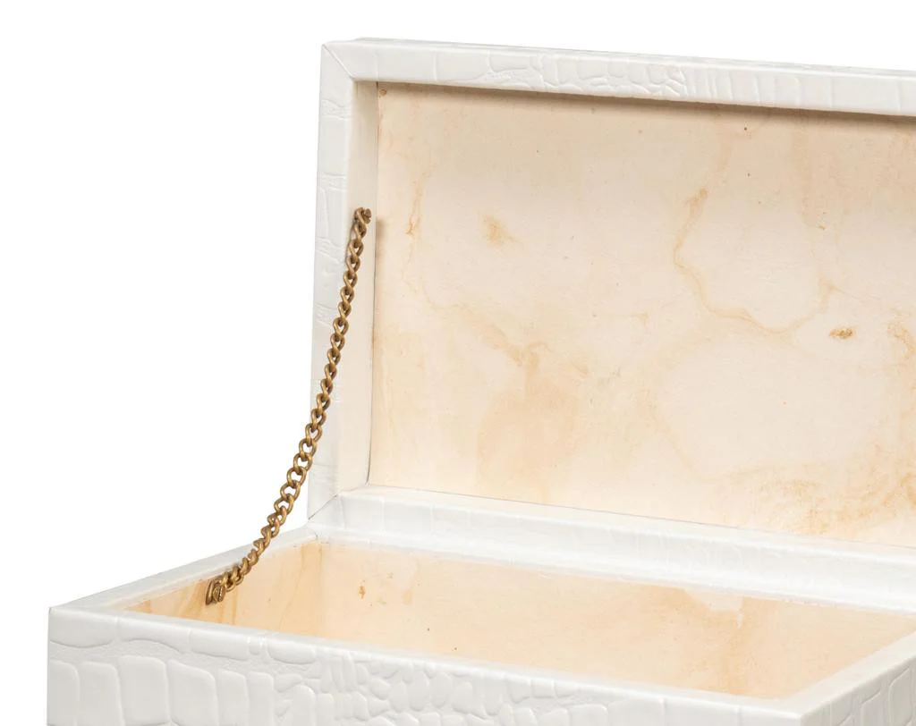 Candece Ivory Leather Box (Set of 2) - Image 6