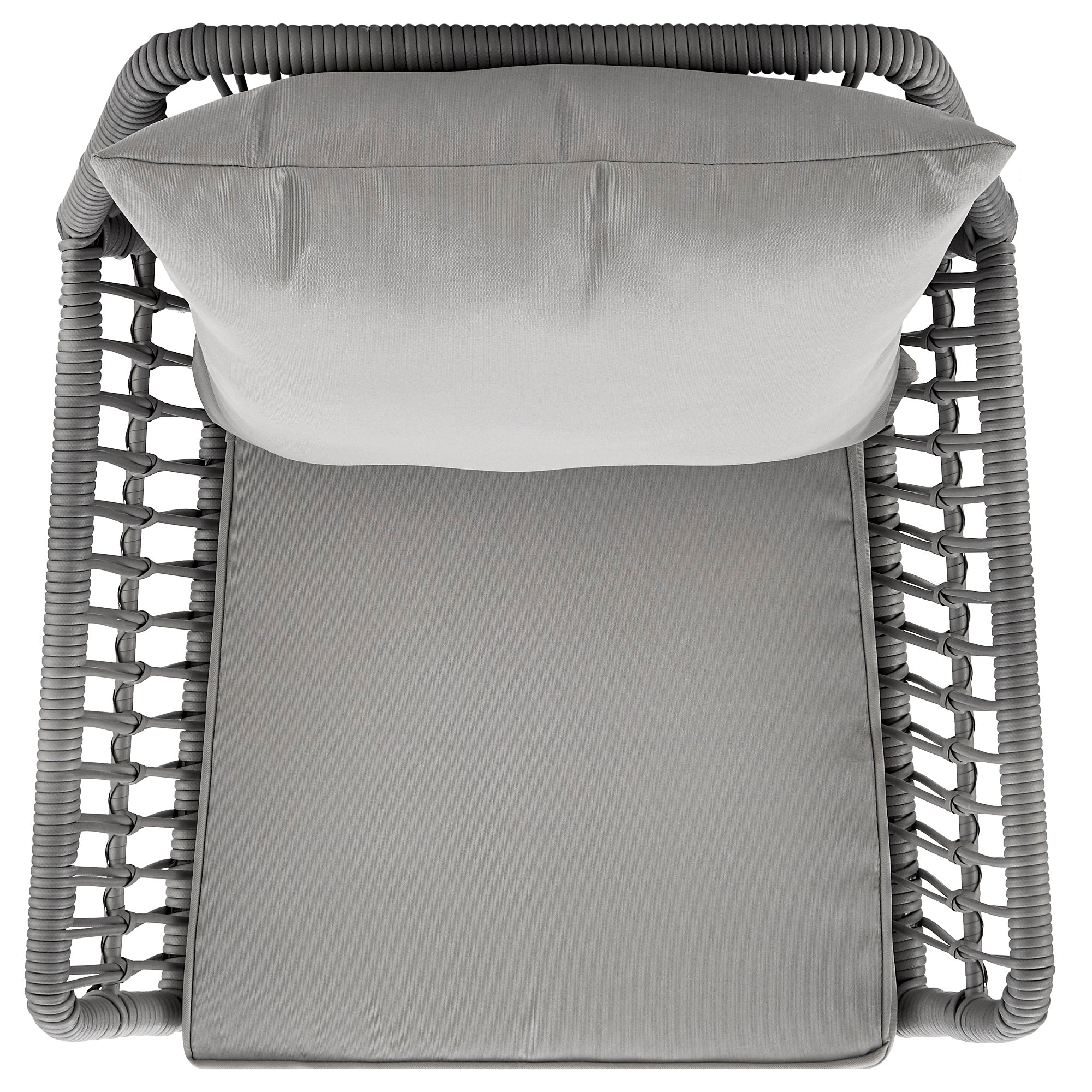 Cannes Patio 2-Person Seating Group with End Table with Grey Cushions - Image 8