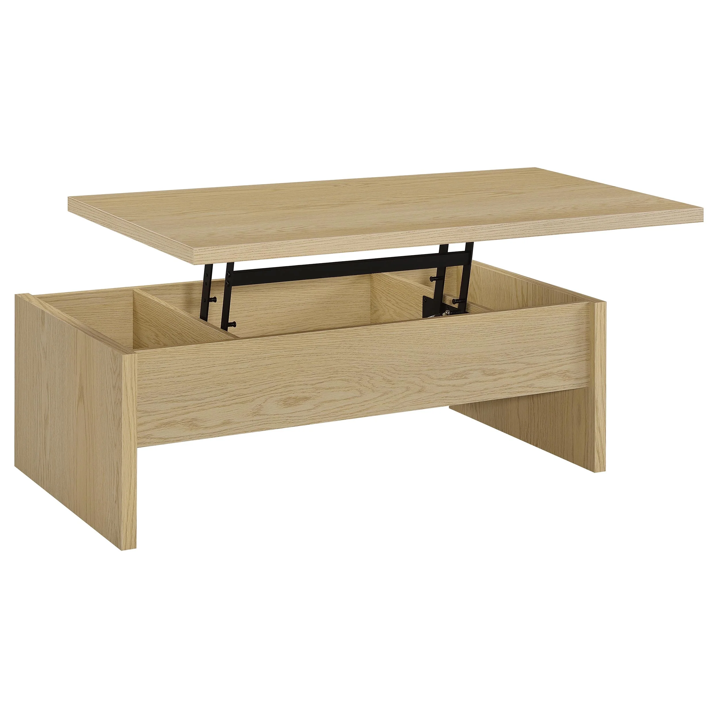 Canoga Light Oak 3-piece Lift Top Cocktail Coffee Table Set - Image 9
