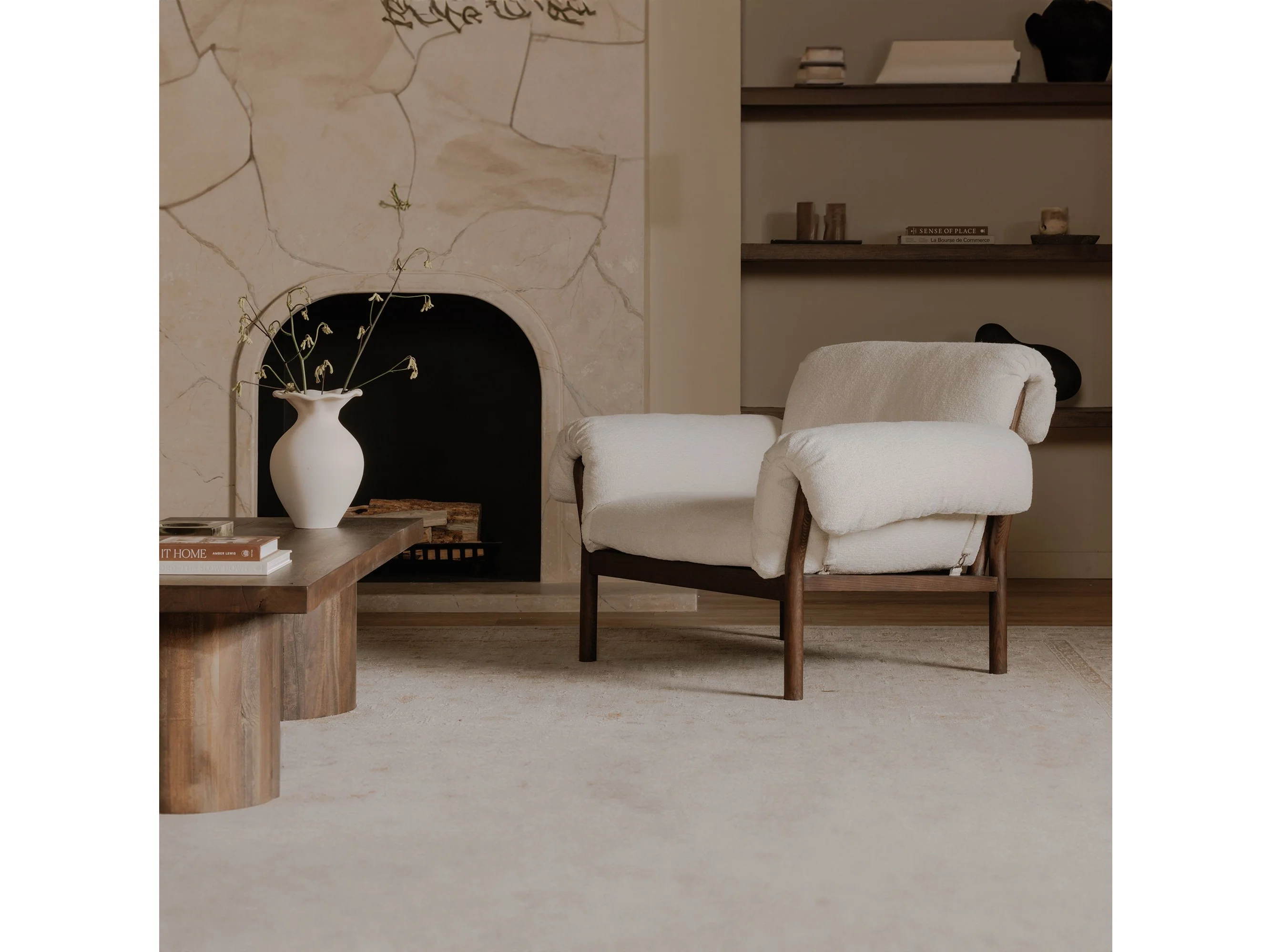 Cardero Ivory Lounge Chair