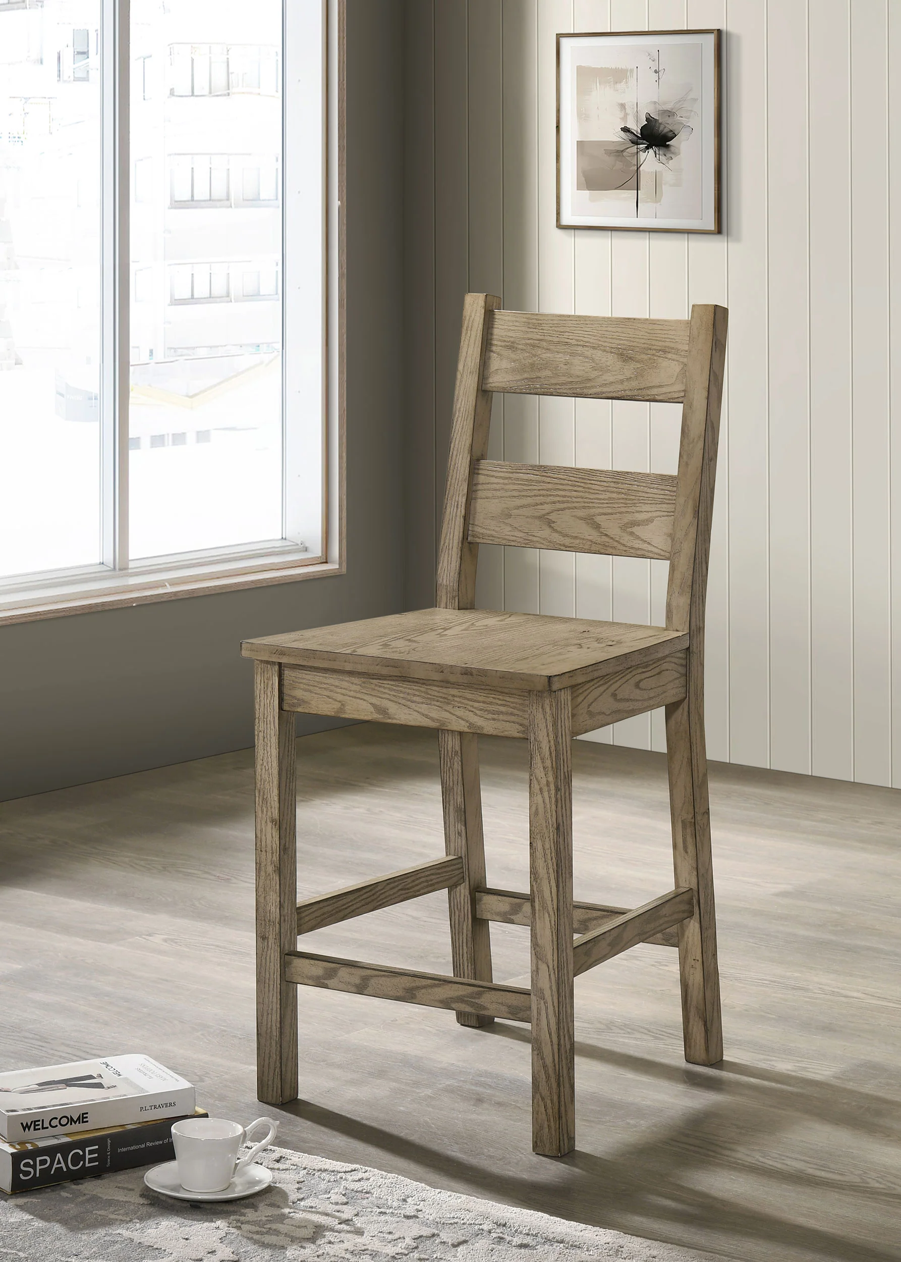 Cardova Vineyard Oak Counter Height Dining Chair (Set of 2) - Image 2