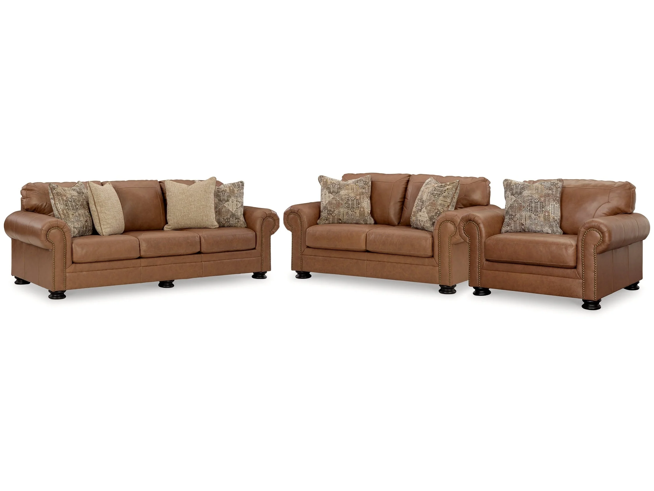 Carianna Caramel Sofa & Loveseat & Oversized Chair (Online Special Price)