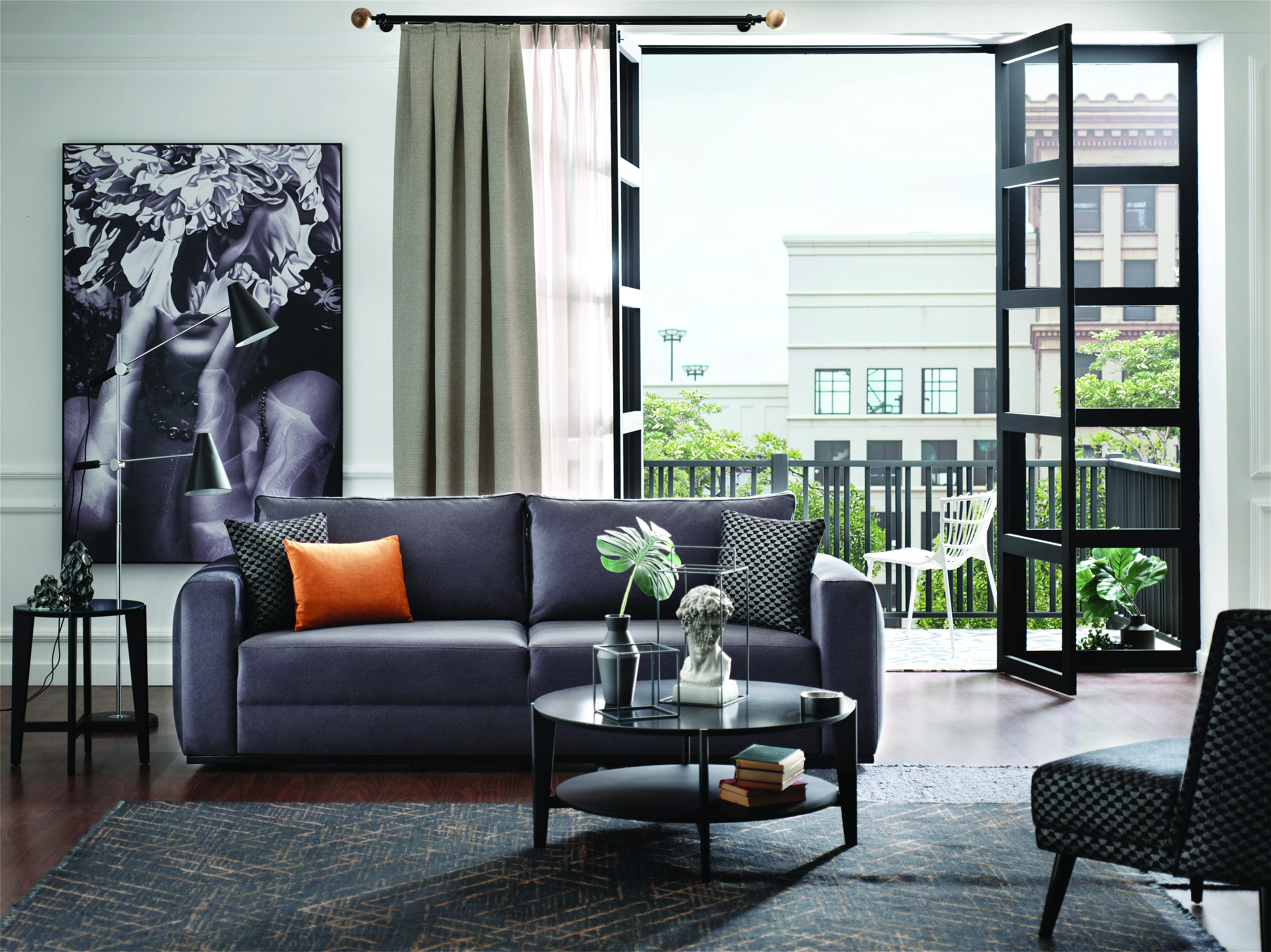 Carino Gray Flannel Sofa Bed - Image 5