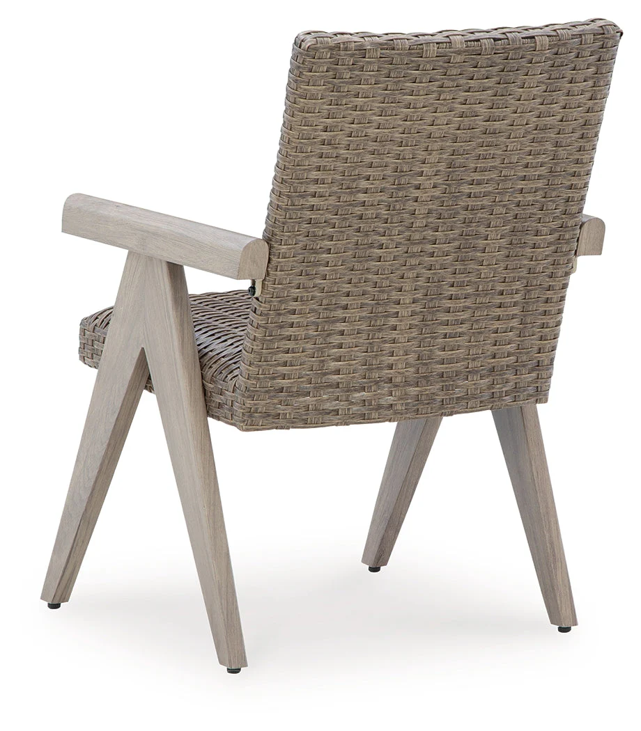 Carisbo Beige Outdoor Arm Chair (Set of 2) - Image 6