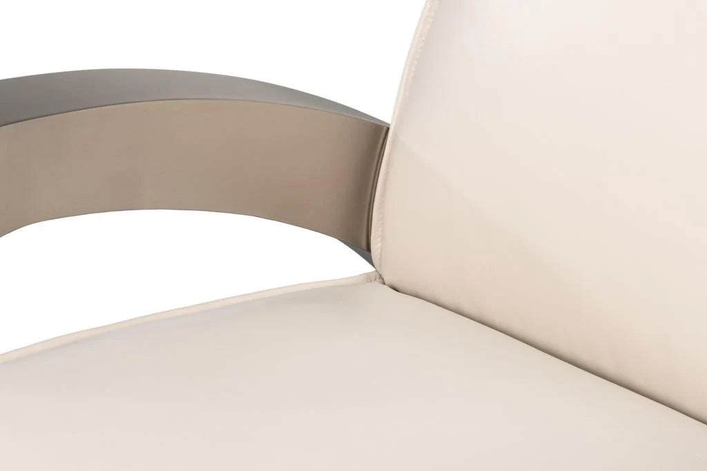 Carlisle White Leather Armchair - Image 10